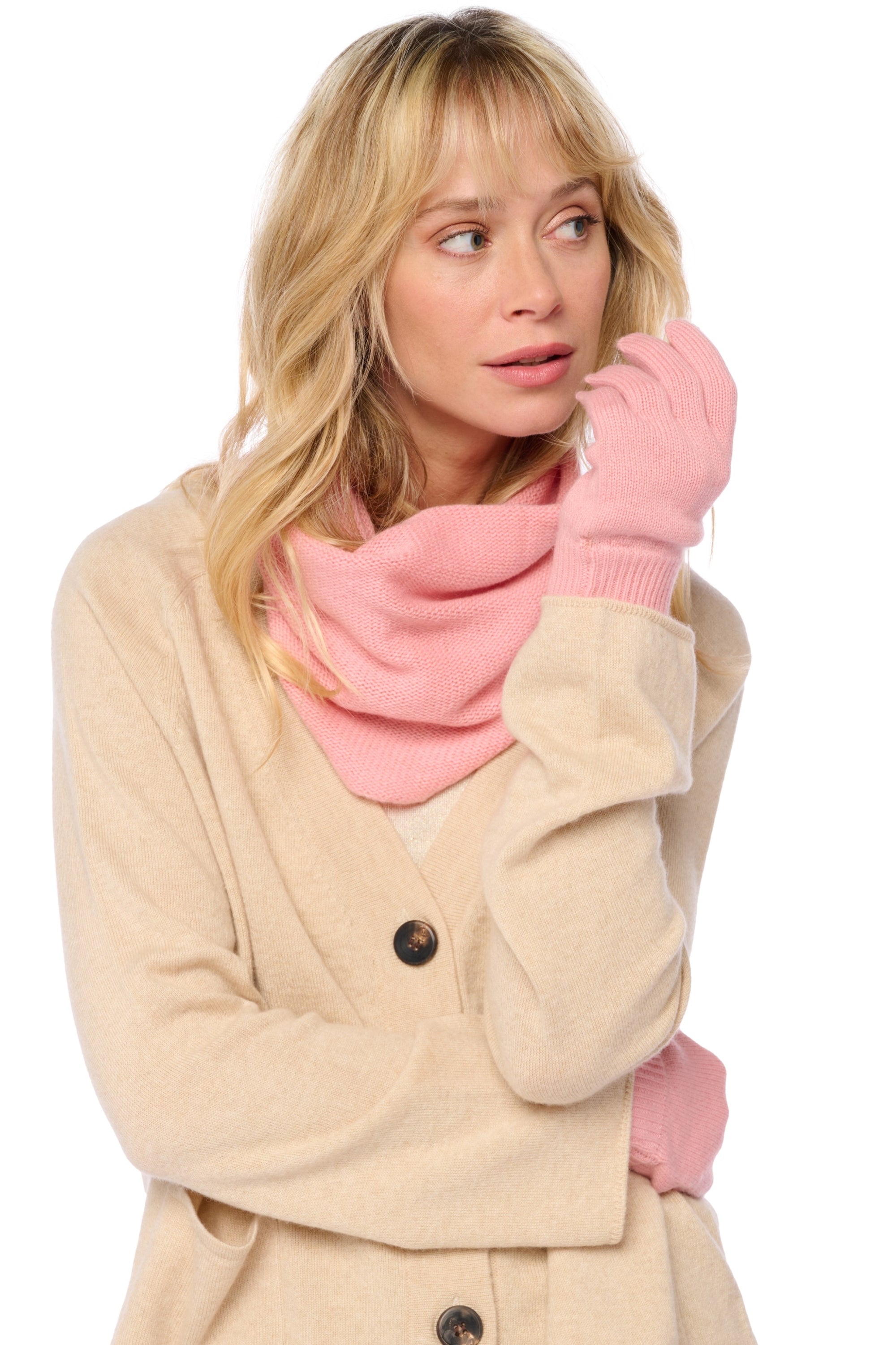 Manine in cashmere donna - tea rose - Mahogany
