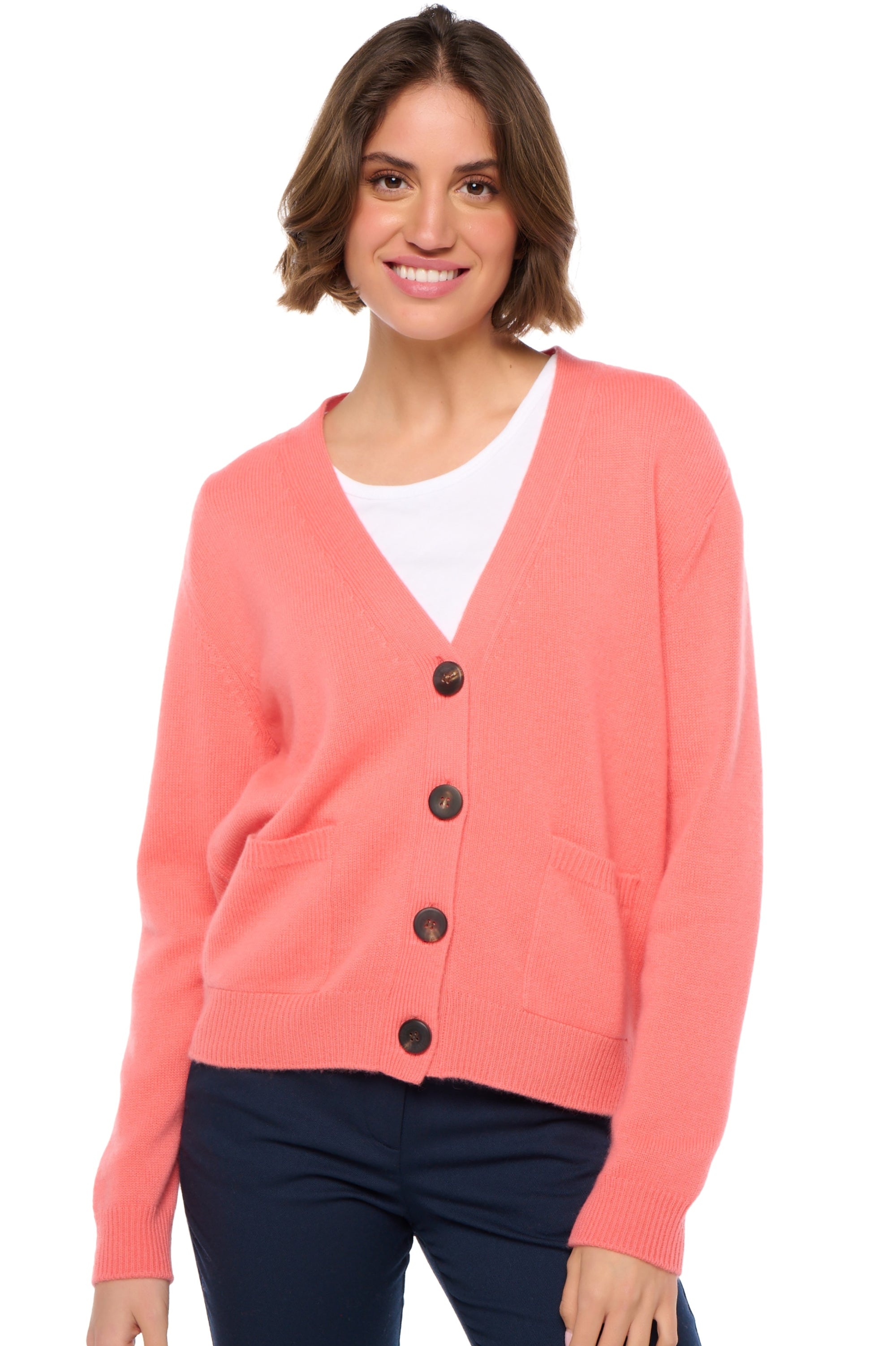 Tanzania in cashmere donna - peach - Mahogany
