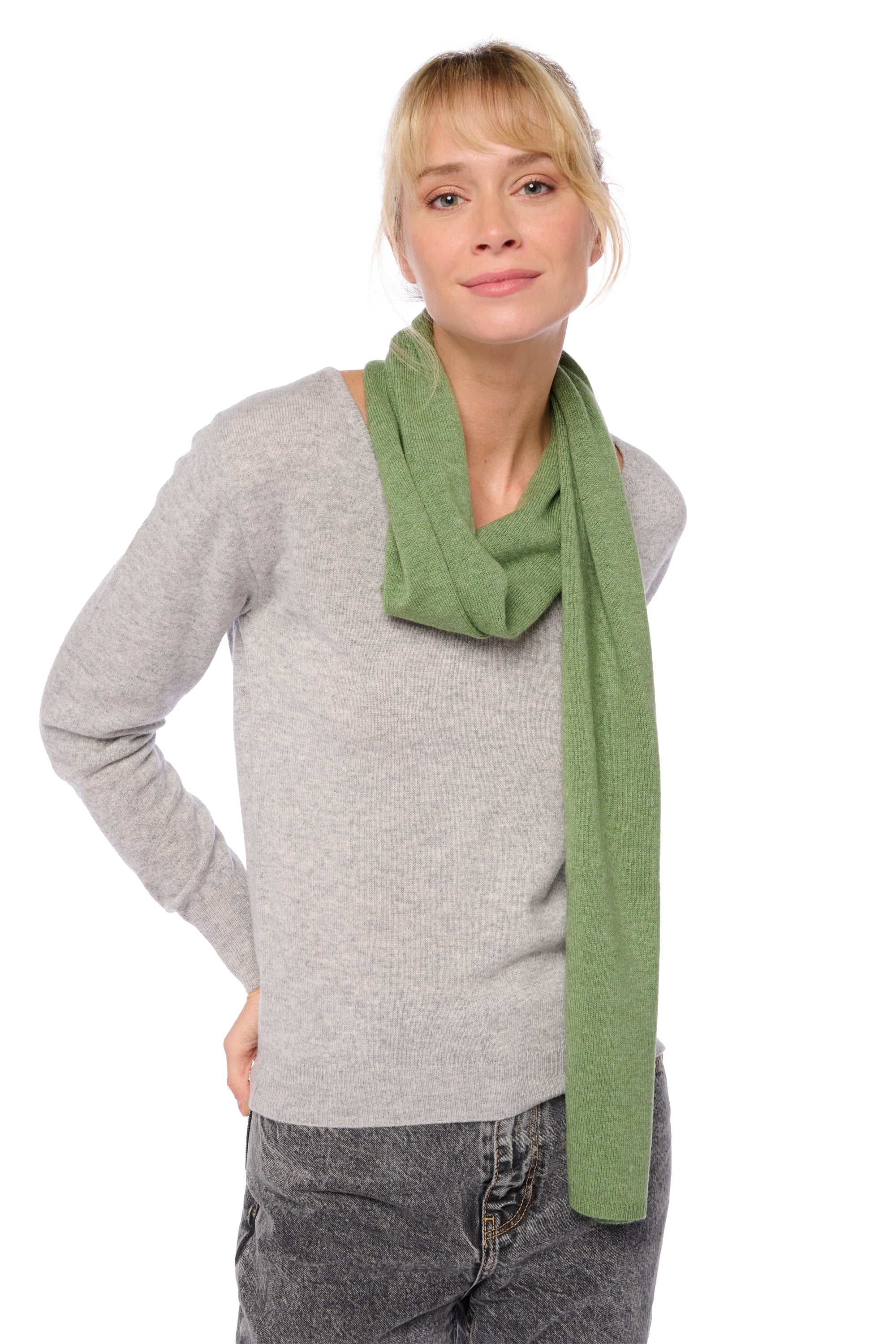 Woolozone in cashmere e lana mista - verde chiné - Mahogany