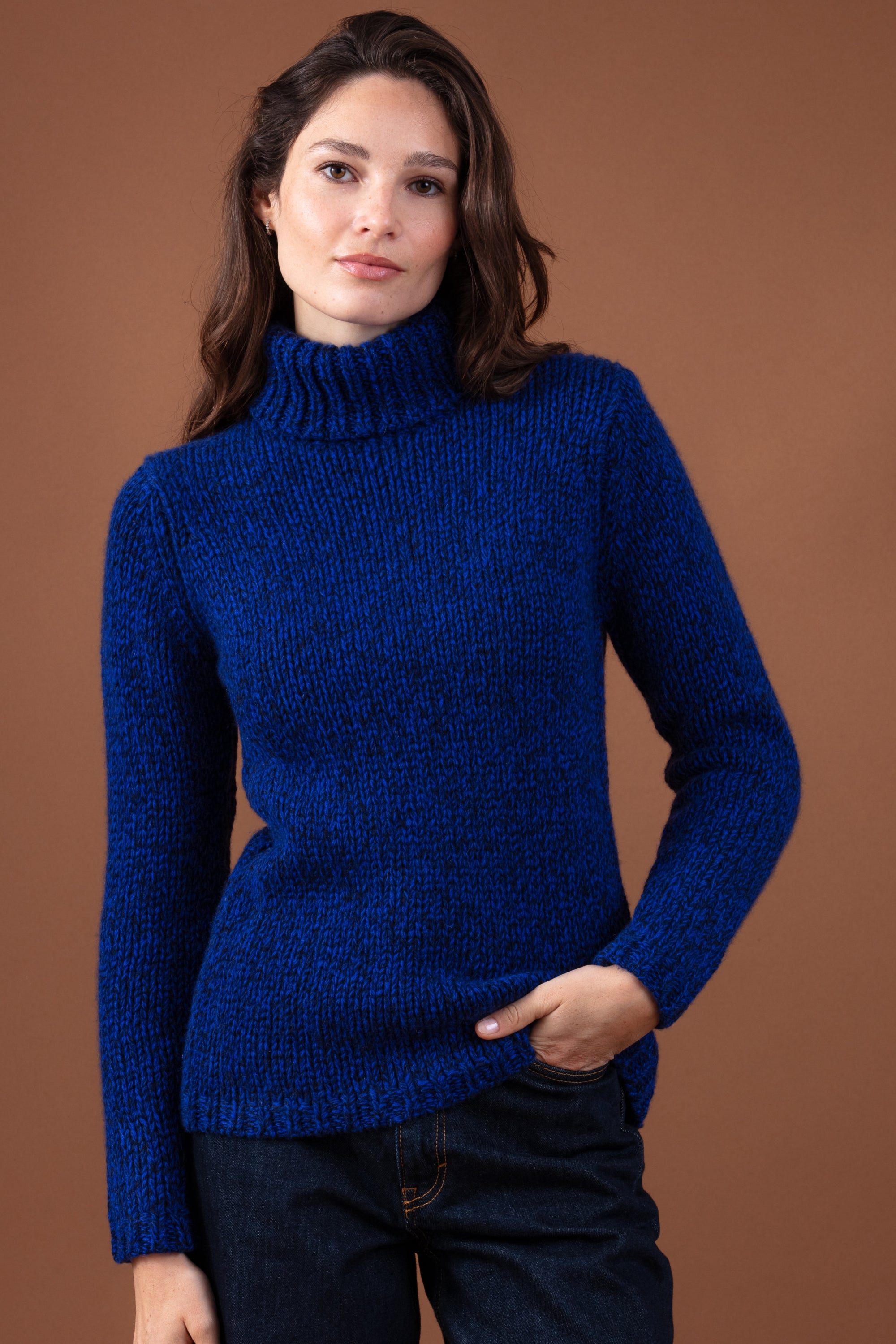 Vicenza in cashmere donna - blu marino scuro / blu regata - Mahogany