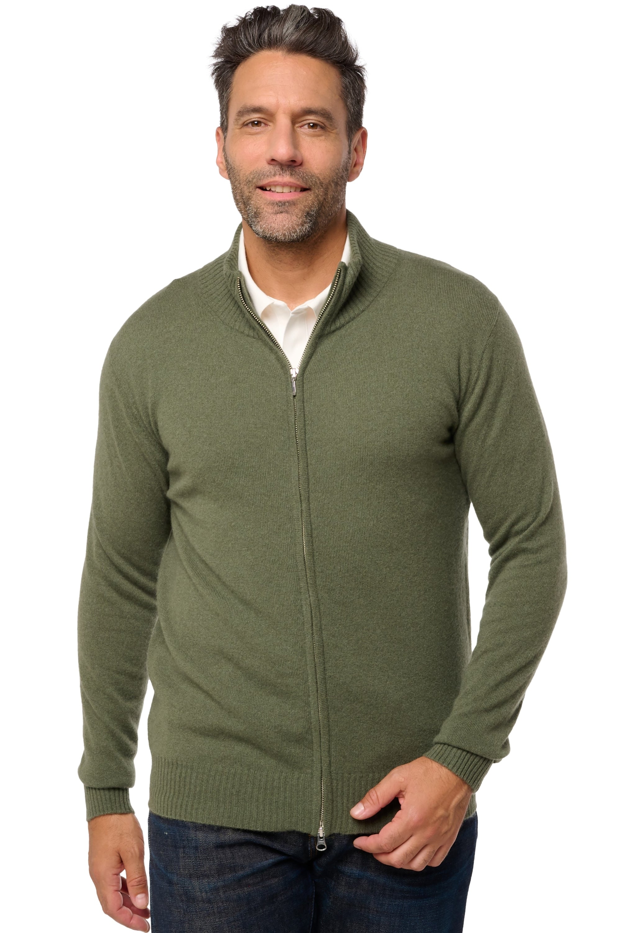 Thobias in cashmere uomo - kaki 2025 - Mahogany