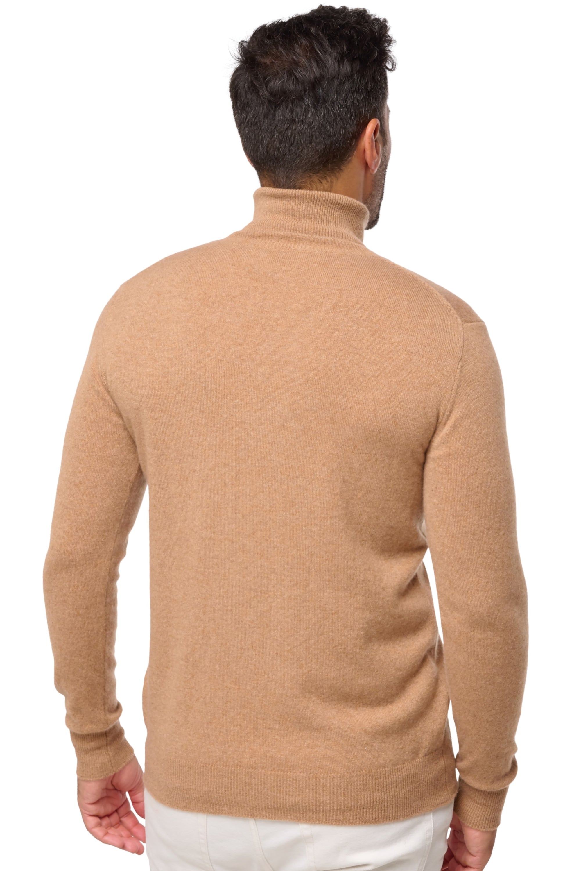 Tarry en cachemire homme - Vue 3 - african camel - Mahogany