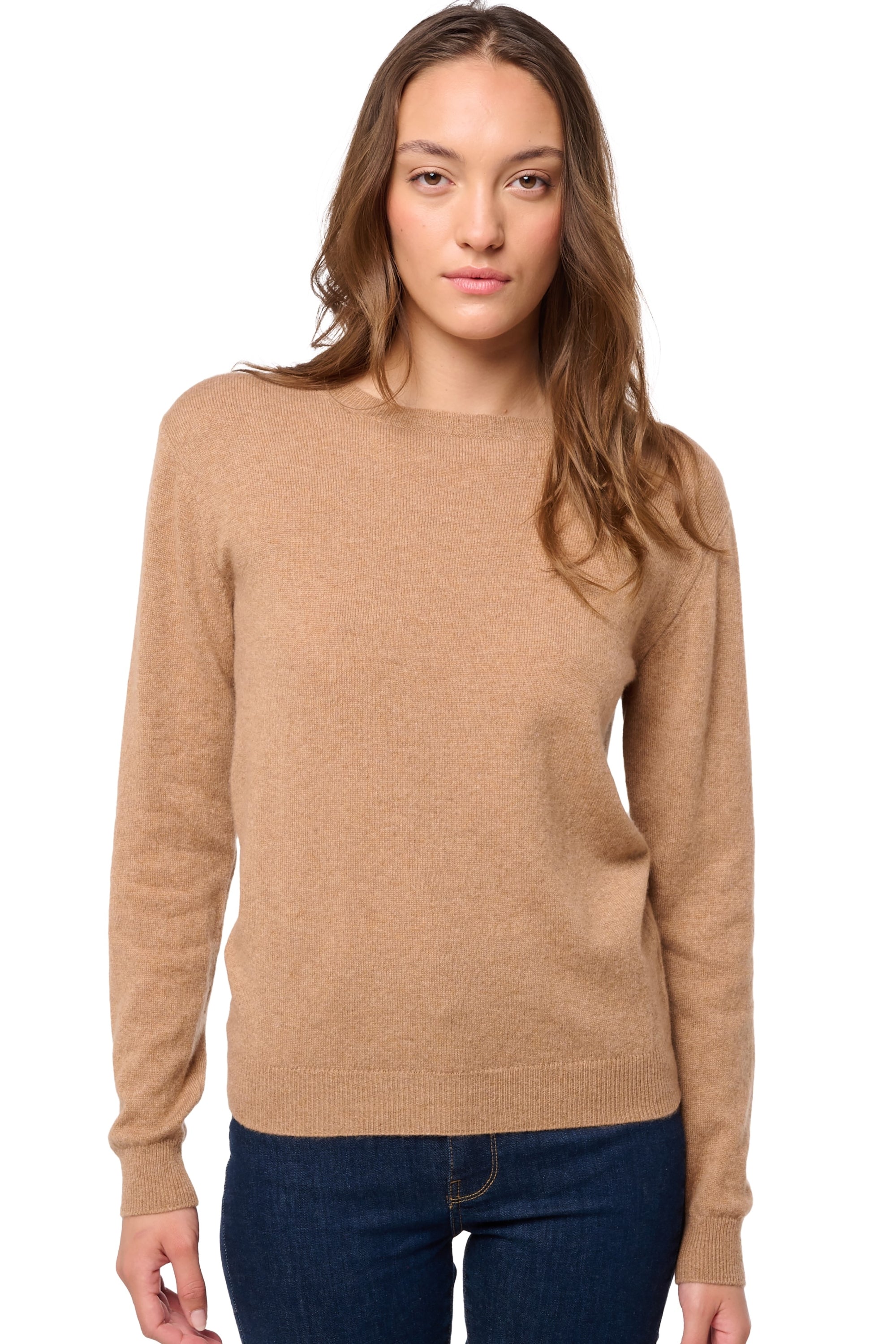 Thalia in cashmere donna - african camel - Mahogany