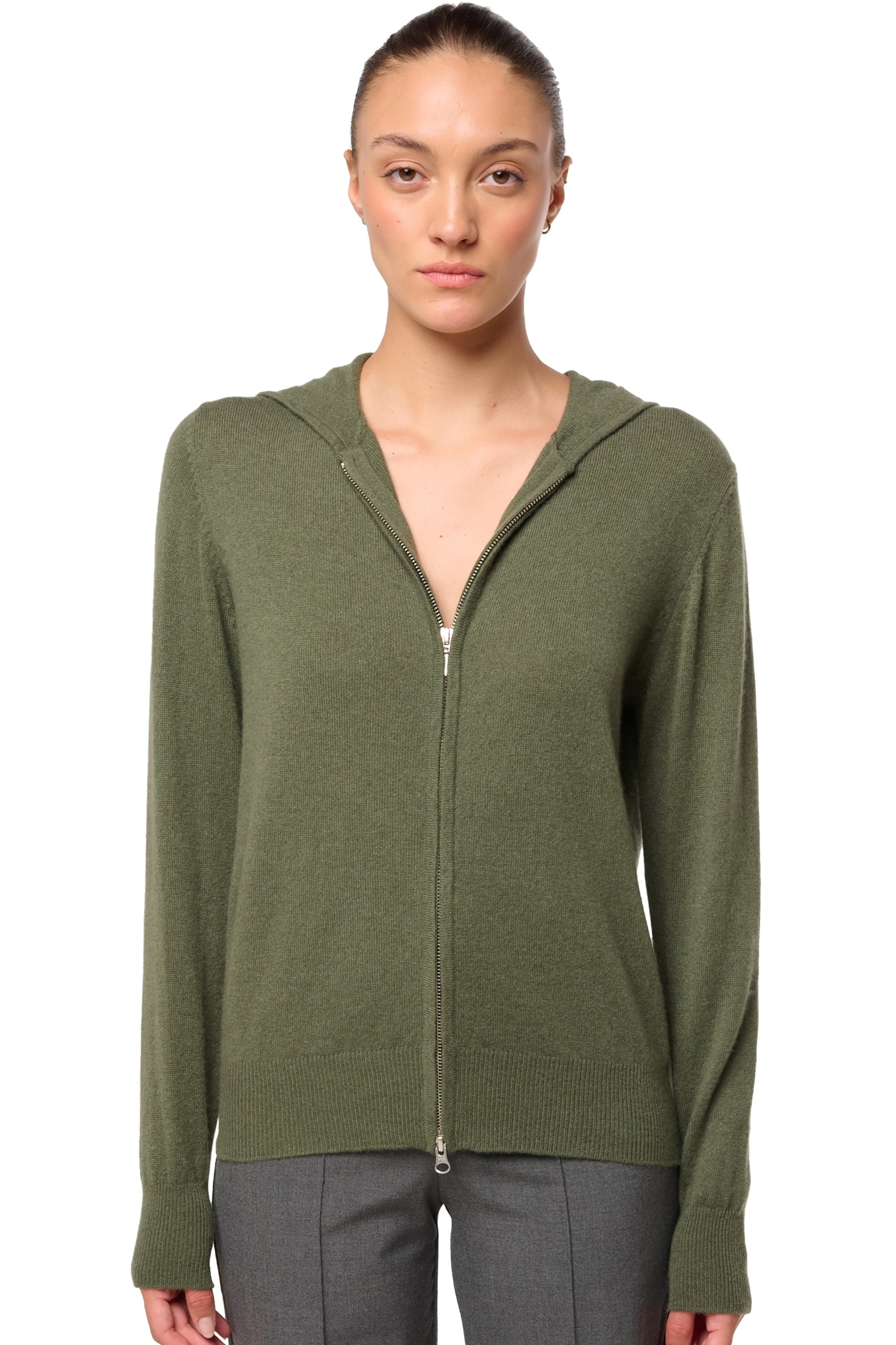 Tina in cashmere donna - kaki 2025 - Mahogany