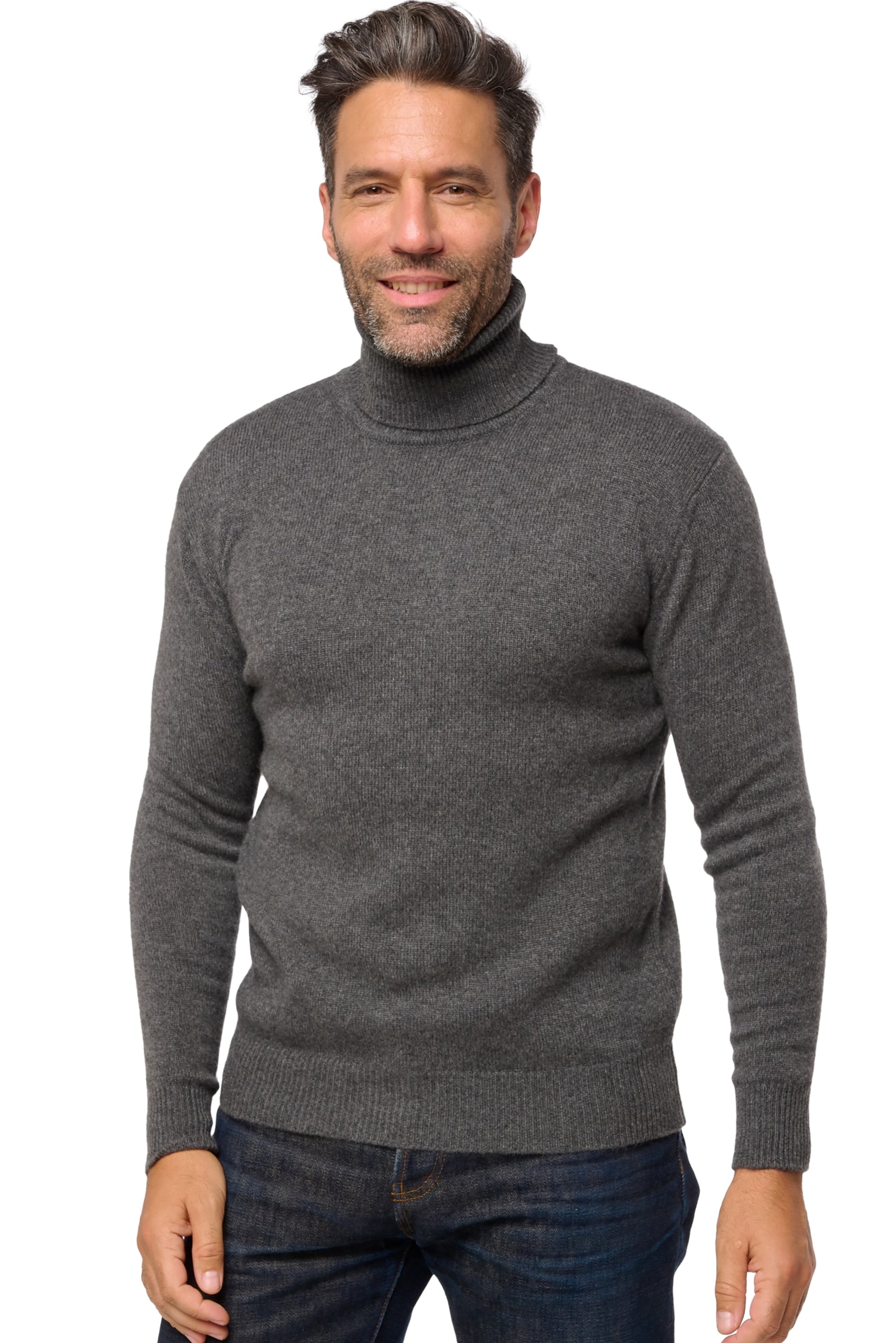 Torino in cashmere uomo - dark grey - Mahogany