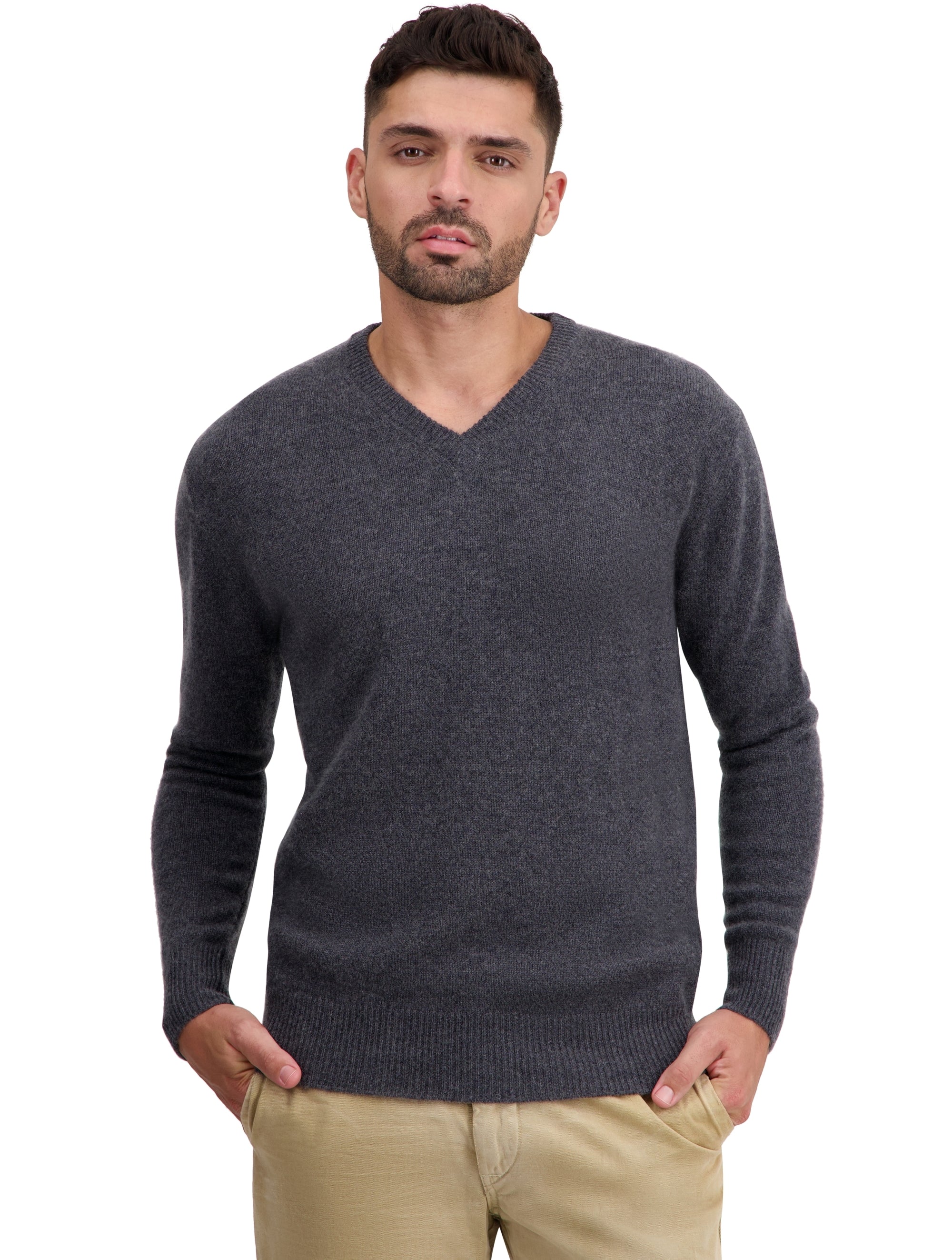 Tour in cashmere uomo - dark grey - Mahogany