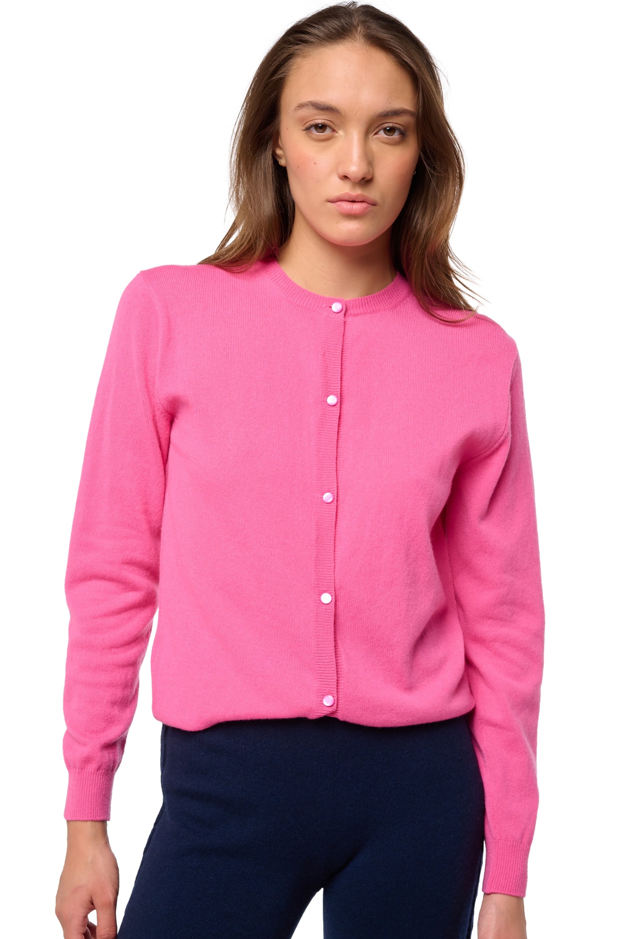 Tyra in cashmere donna - flashy rose - Mahogany