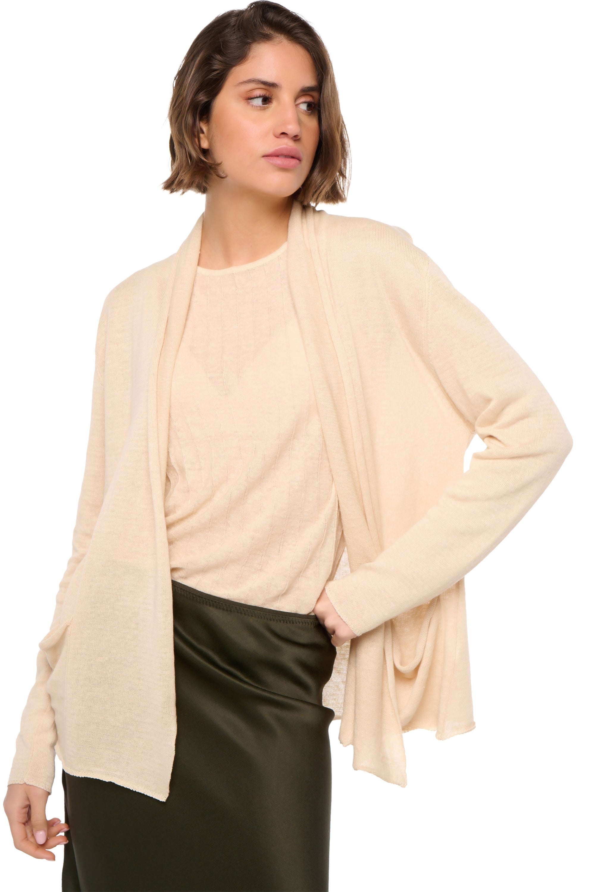 Sissi en lin femme - Vue 3 - wheat - Mahogany