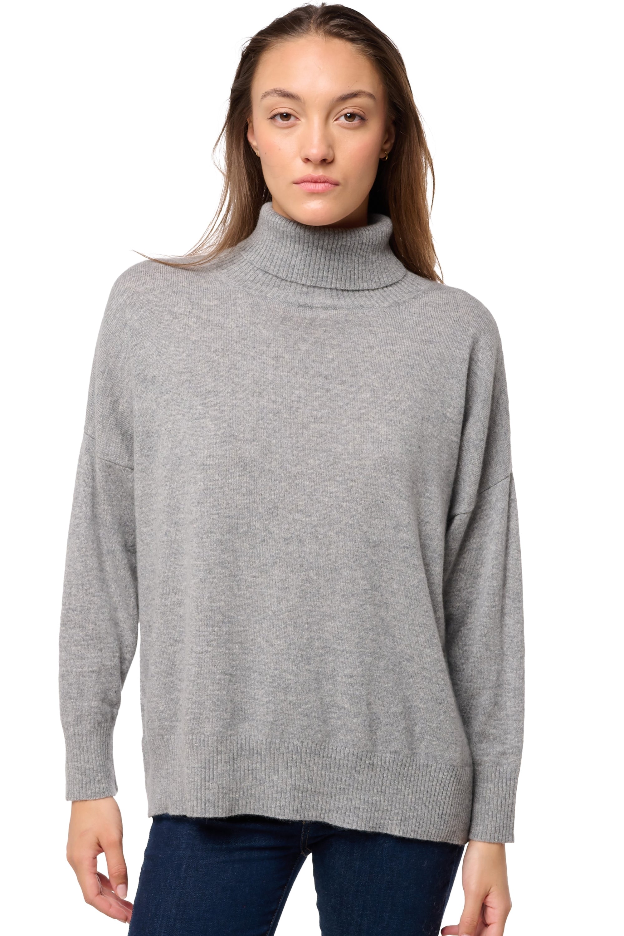 Dakota in cashmere donna - grigio chiné - Mahogany