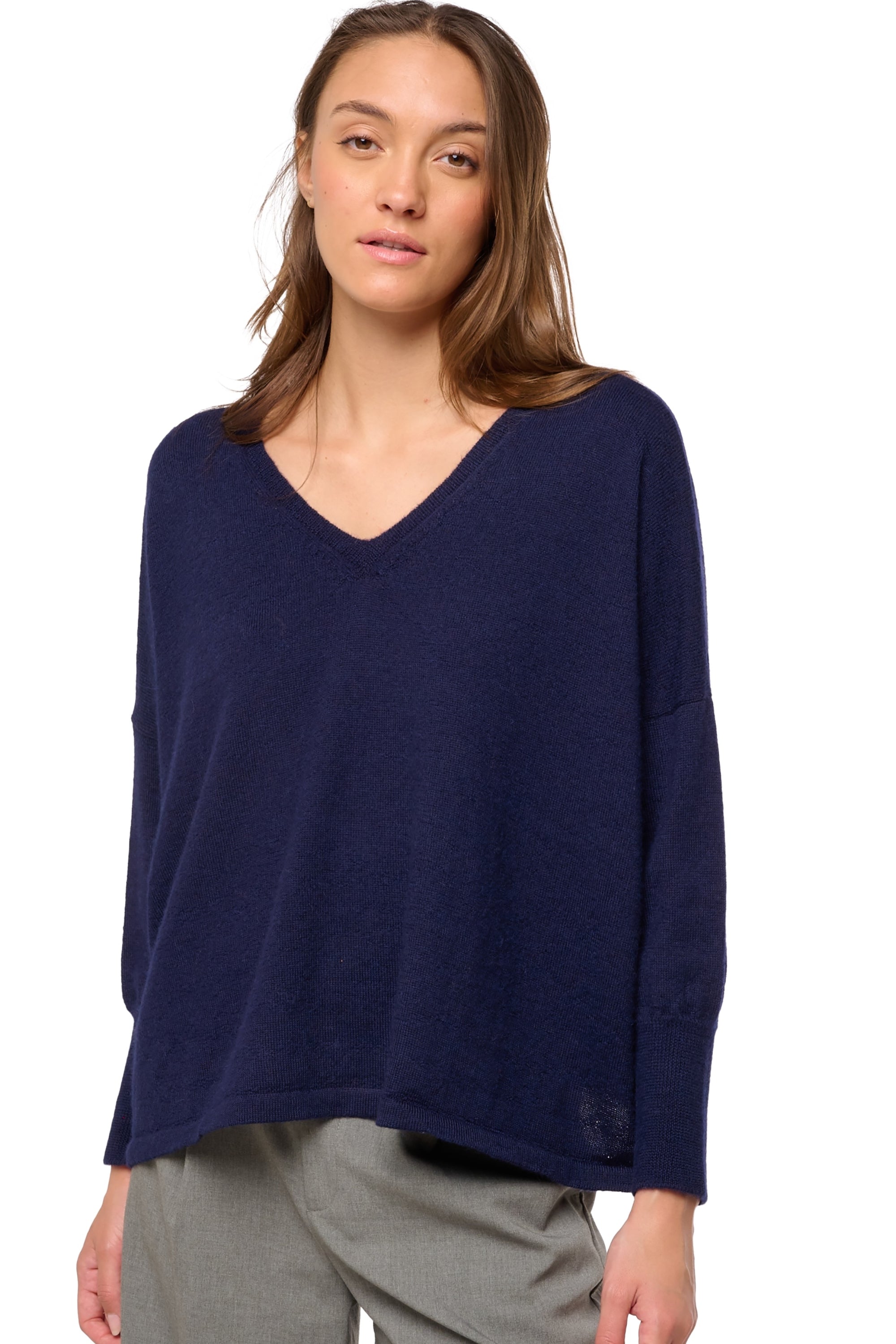 Damara in baby alpaca donna - blu marino - Mahogany