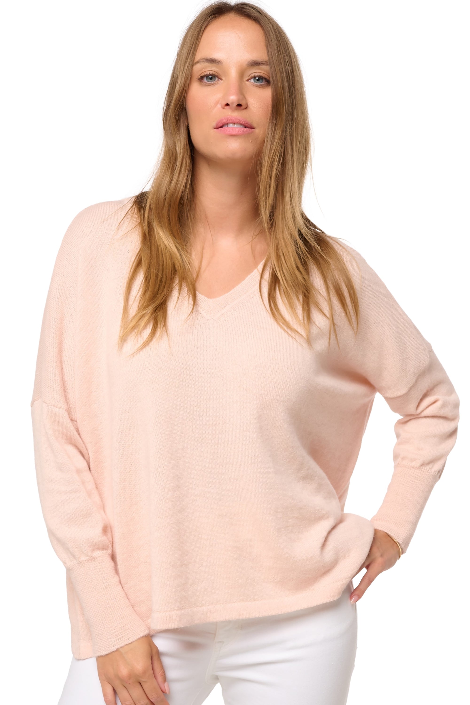 Damara in baby alpaca donna - petal pink - Mahogany