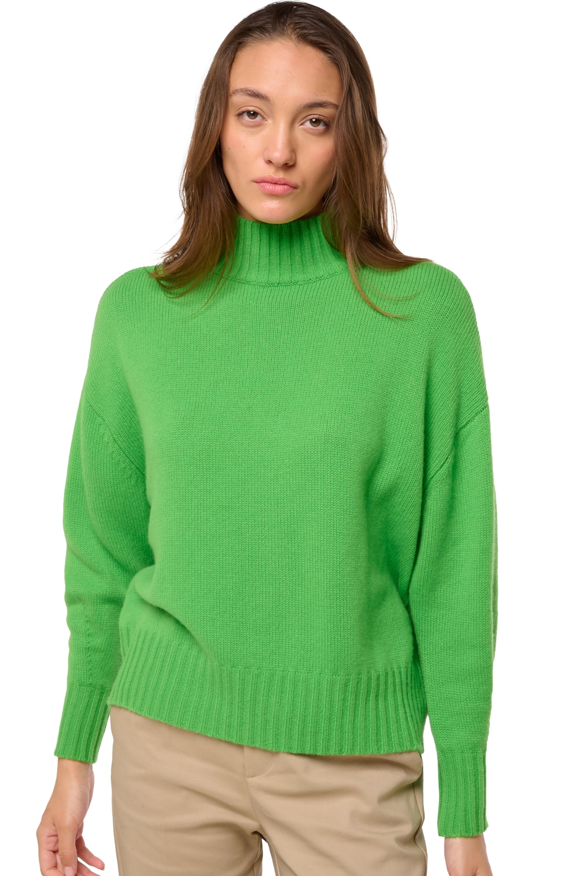 Daniella in cashmere donna - flash green - Mahogany
