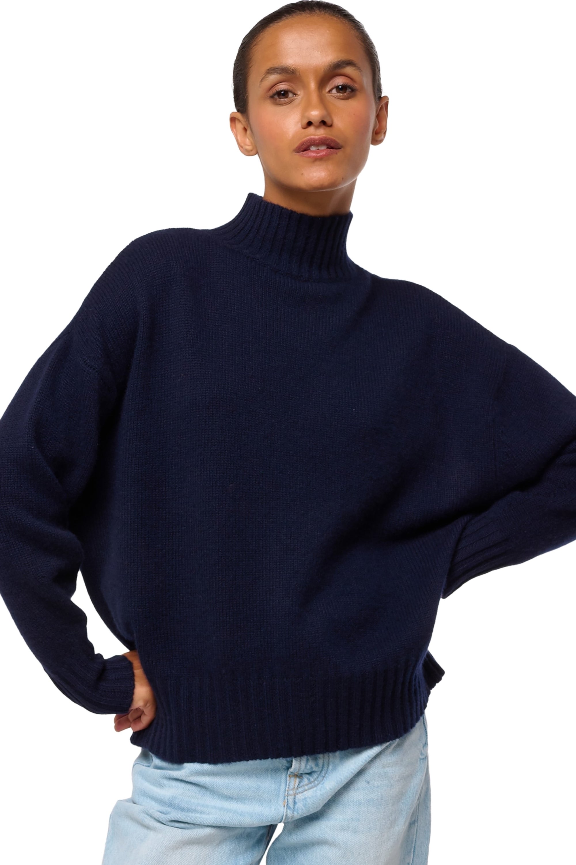 Daniella in cashmere donna - blu marino scuro - Mahogany