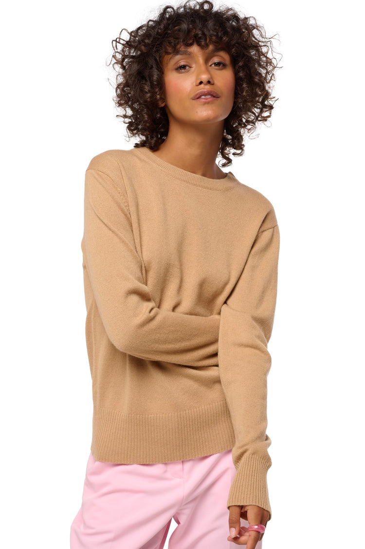Daria in cashmere donna - Vista 2 - camel - Mahogany