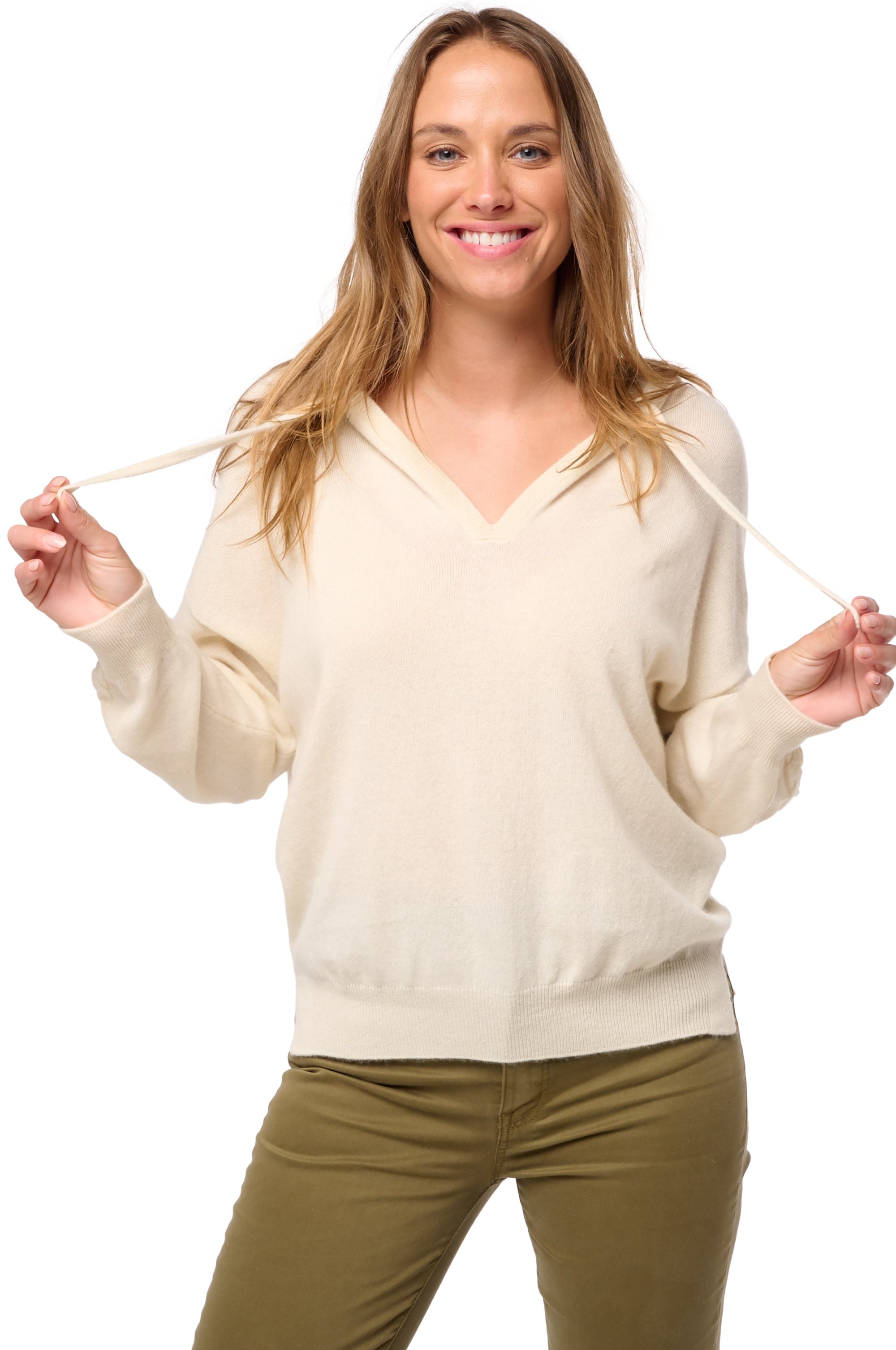 Delia in cashmere da donna - natural écru - Mahogany