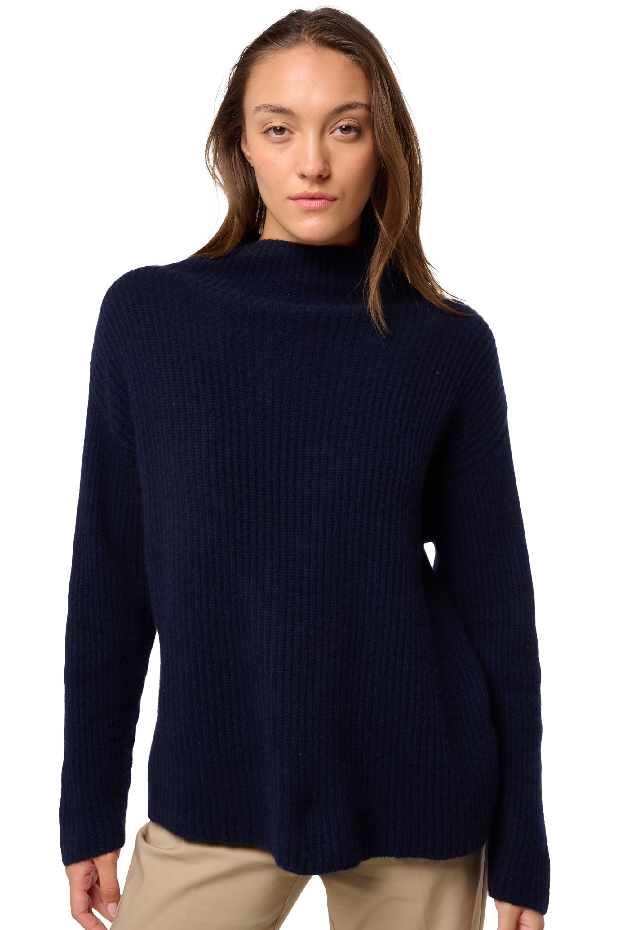 Denver in cashmere donna - blu marino scuro - Mahogany
