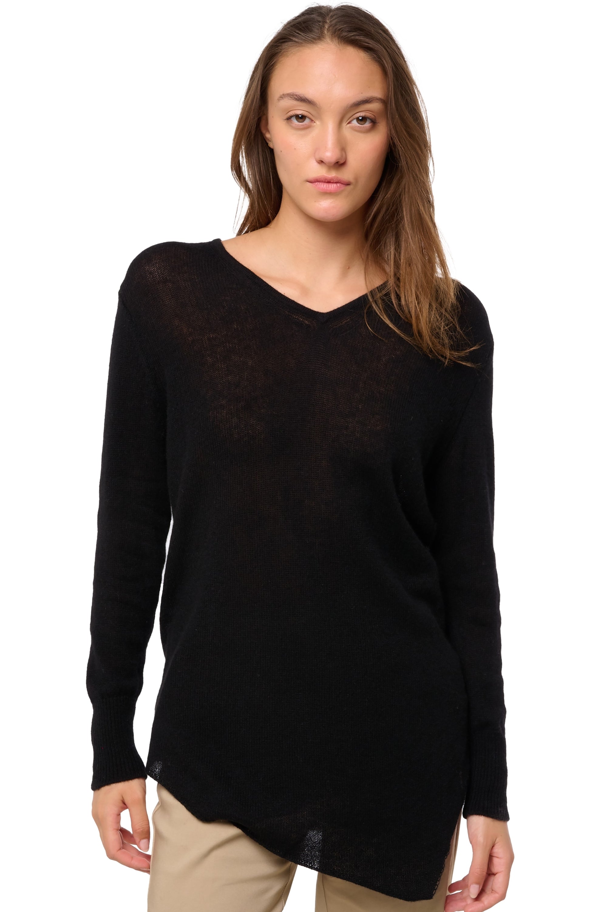 Dilou in cashmere donna - nero - Mahogany