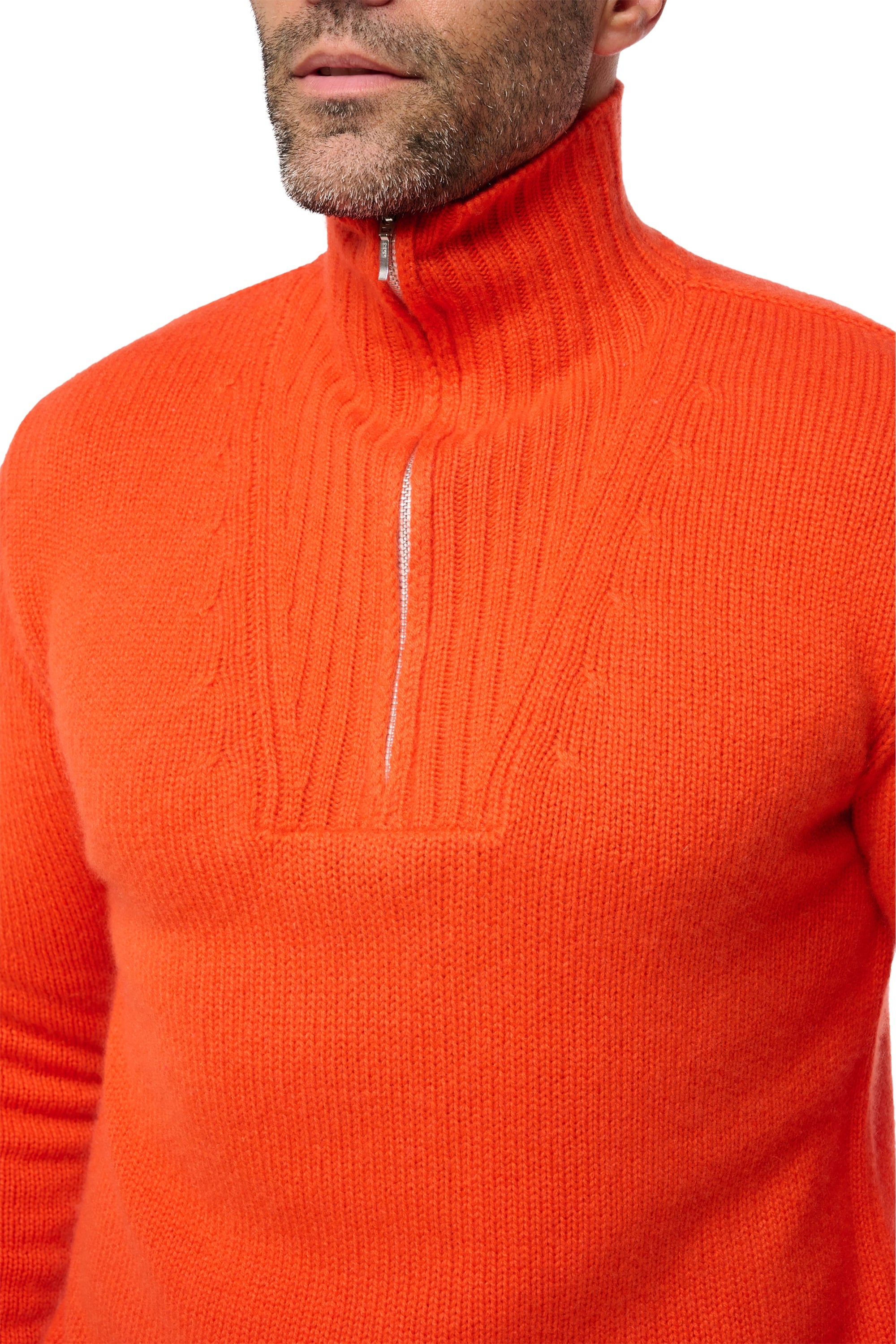 Darius en cachemire homme - Vue 2 - bloody orange - Mahogany