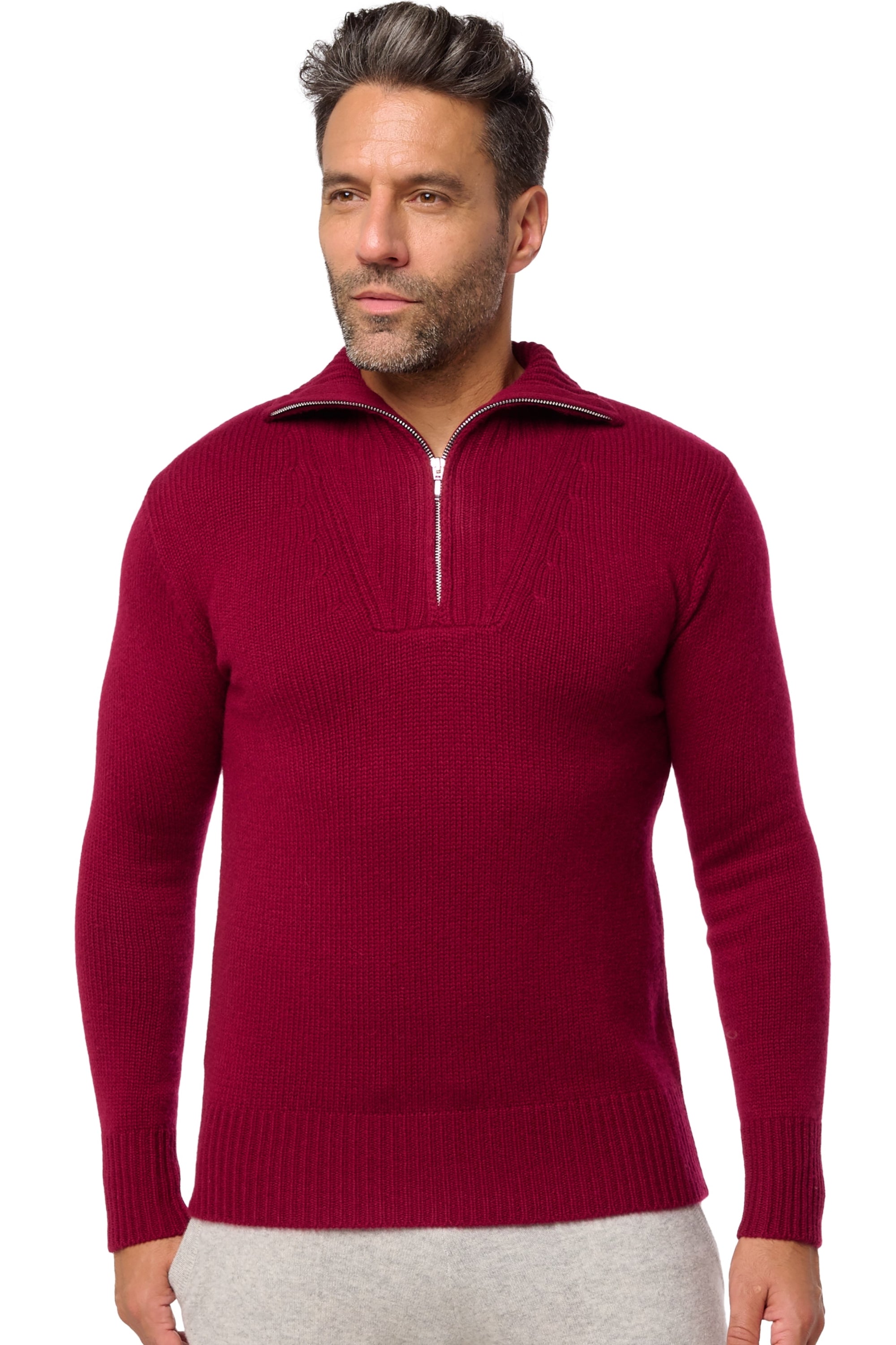 Darius in cashmere uomo - bordeaux - Mahogany