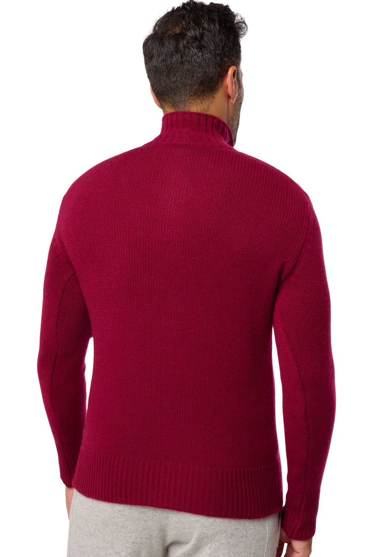 Darius en cachemire homme - Vue 3 - bordeaux - Mahogany