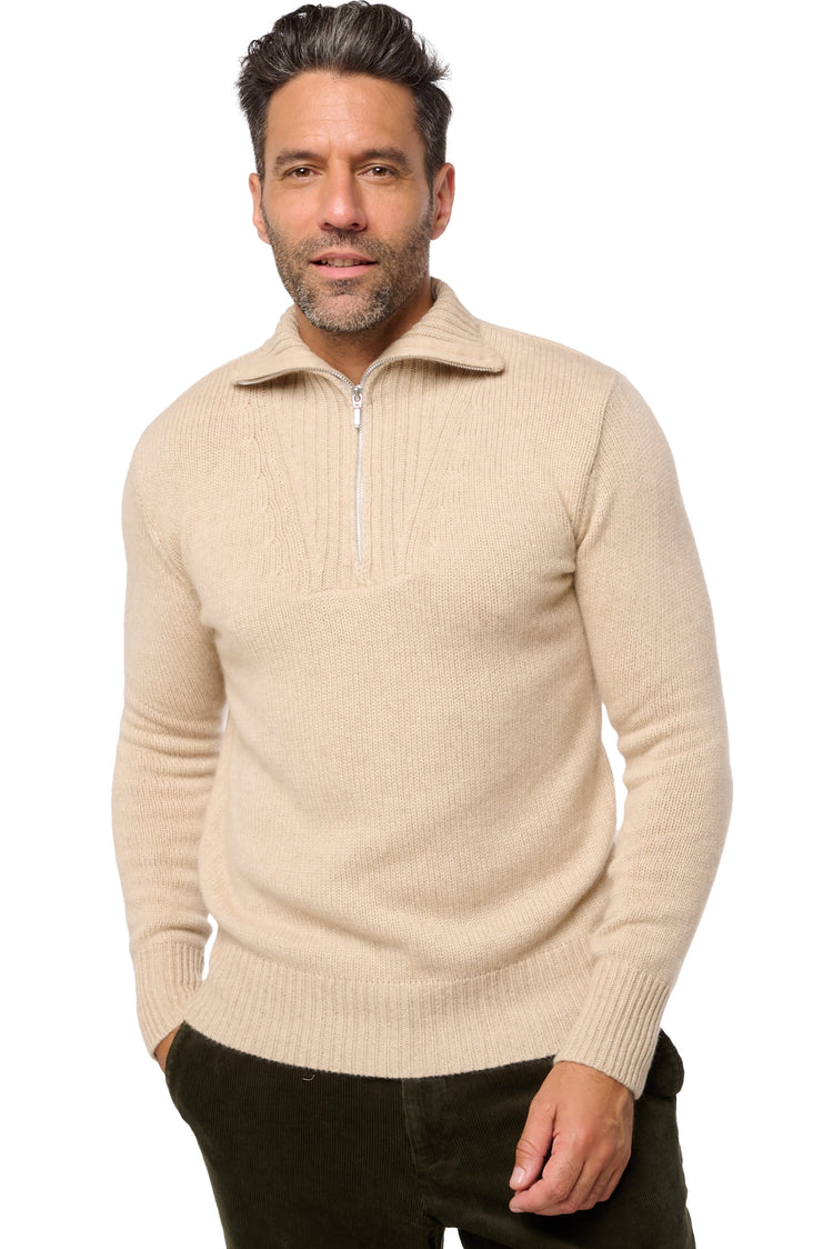Darius in cashmere uomo - natural winter dawn - Mahogany