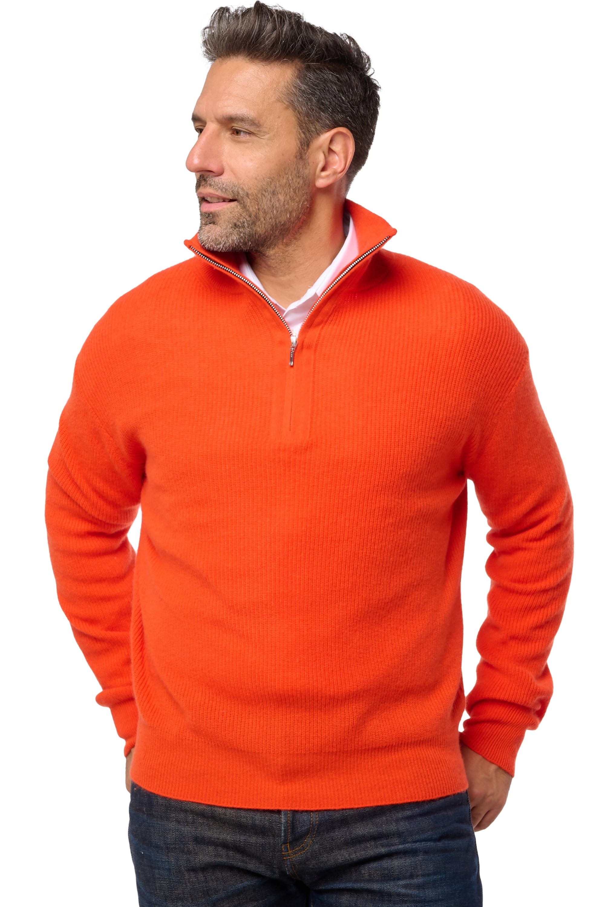 Dax en cachemire homme - Vue 1 - bloody orange - Mahogany