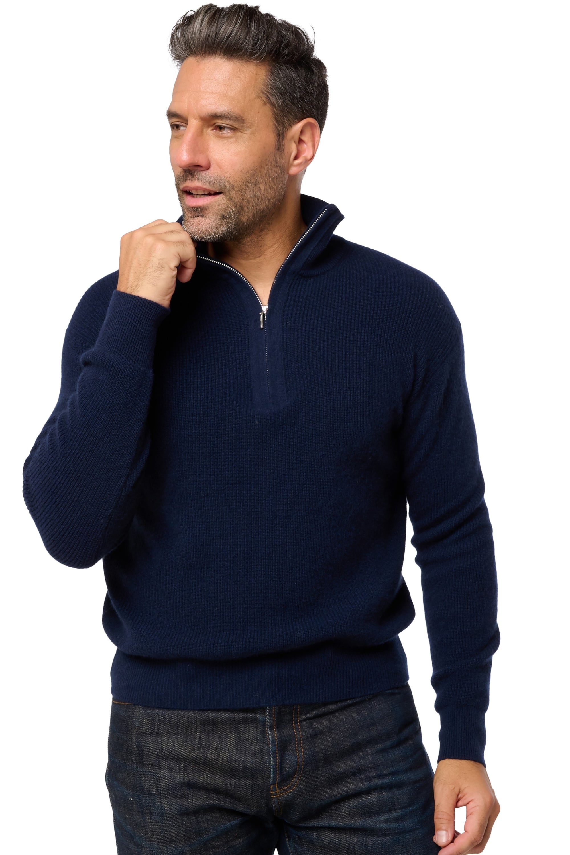 Dax in cashmere uomo - blu marino scuro - Mahogany
