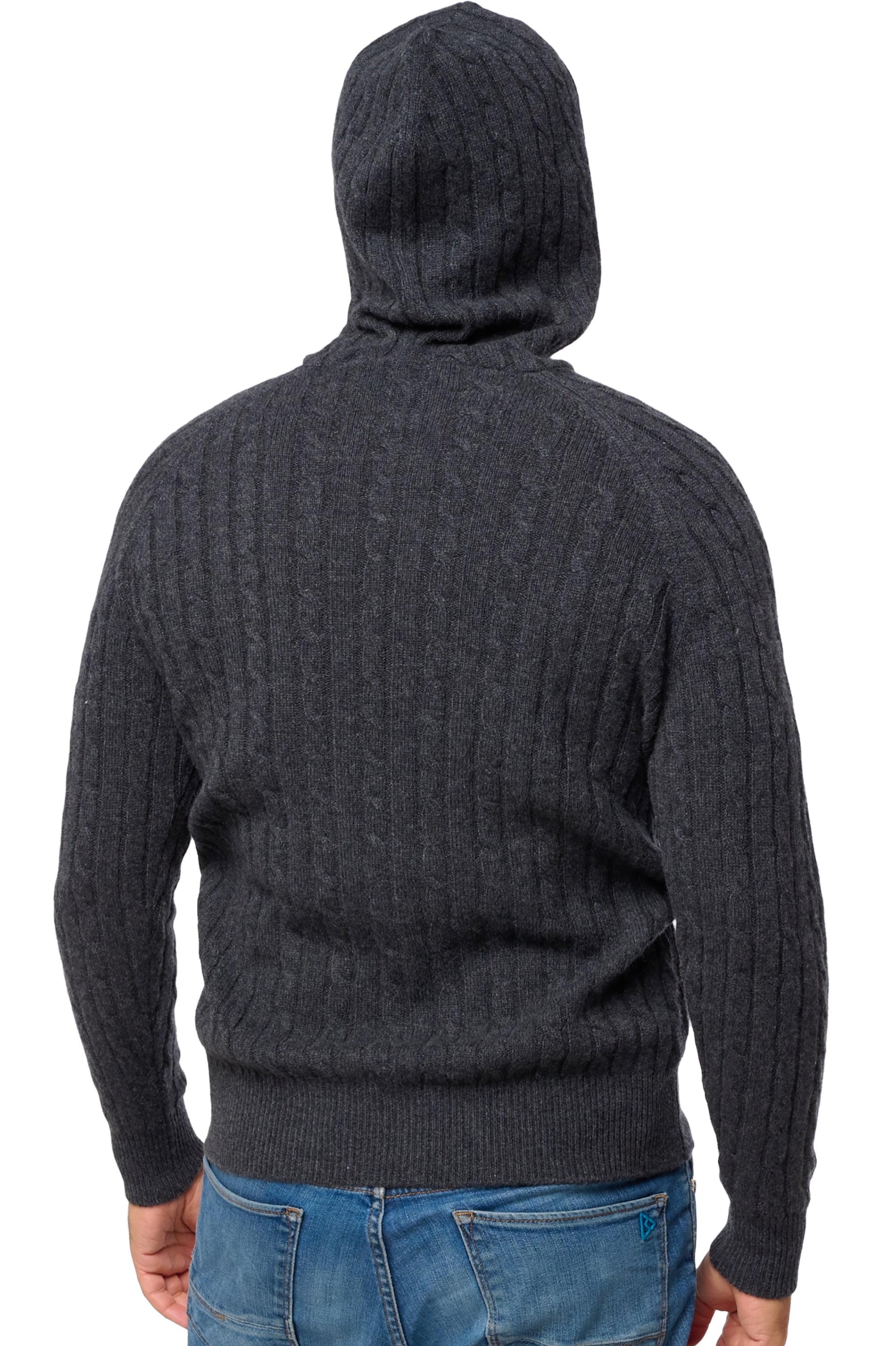 Detroit en cachemire homme - Vue 4 - anthracite chiné - Mahogany