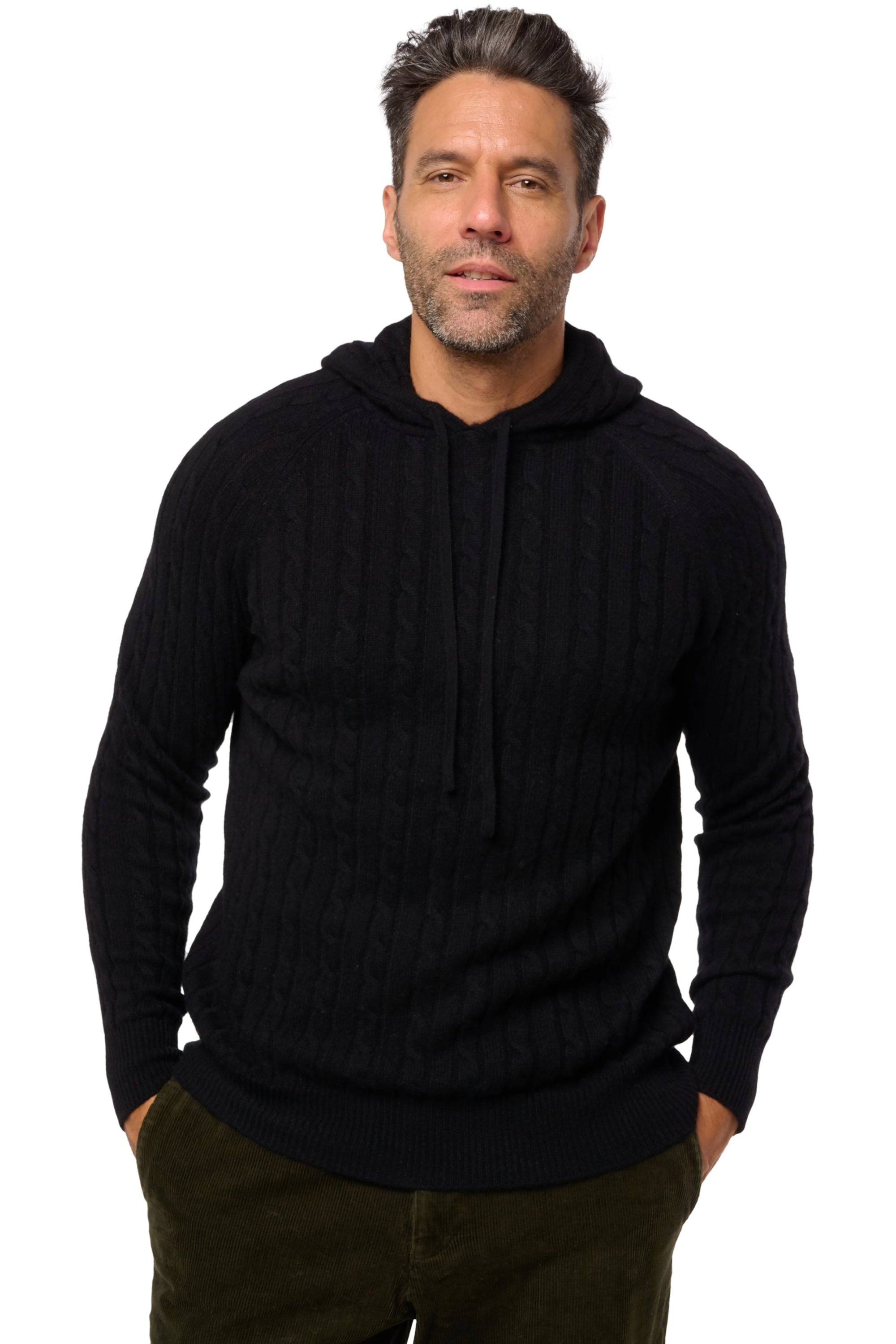Detroit in cashmere da uomo - nero - Mahogany