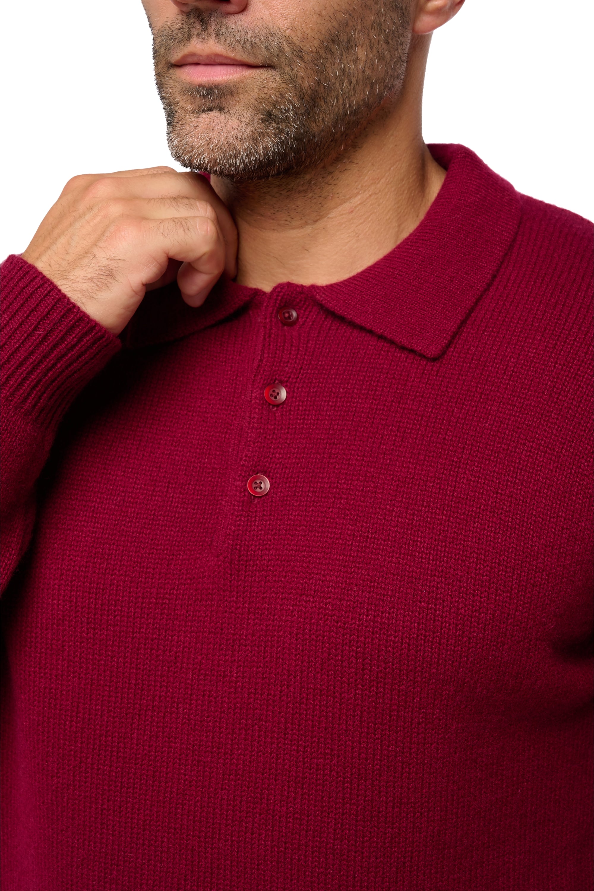 Drome en cachemire homme - Vue 2 - bordeaux - Mahogany