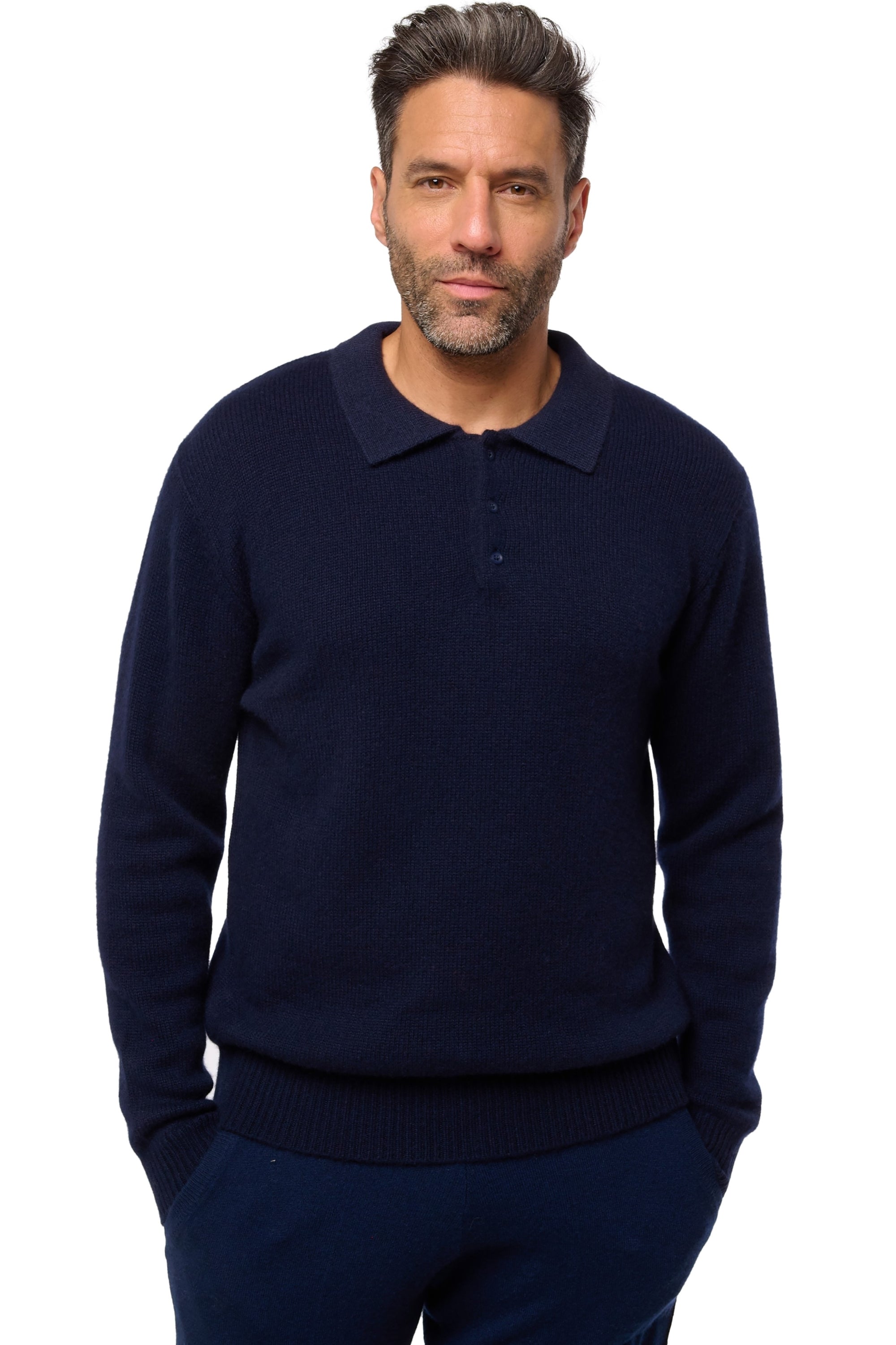 Drome in cashmere uomo - blu marino scuro - Mahogany