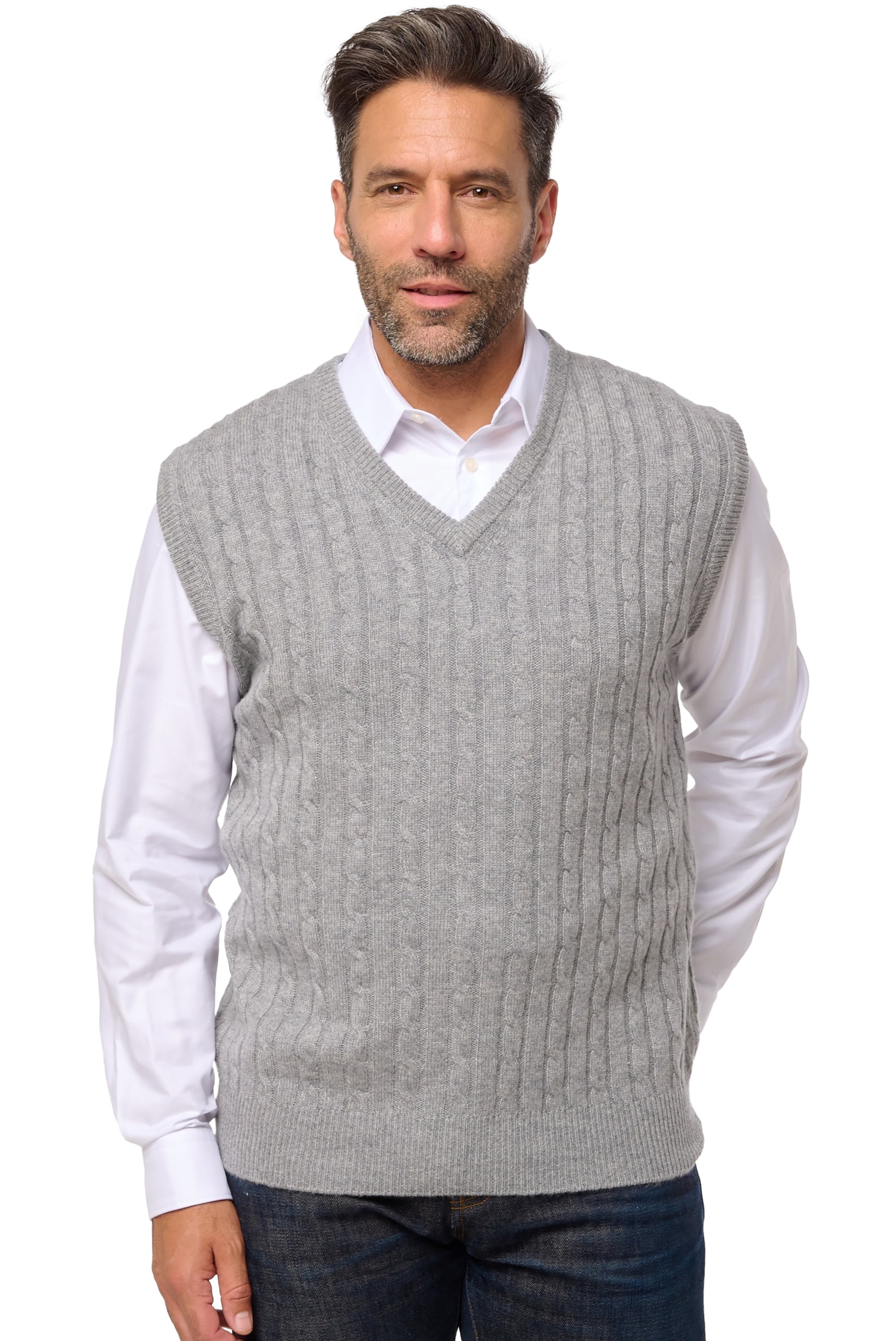 Dublin in cashmere uomo - grigio melange - Mahogany