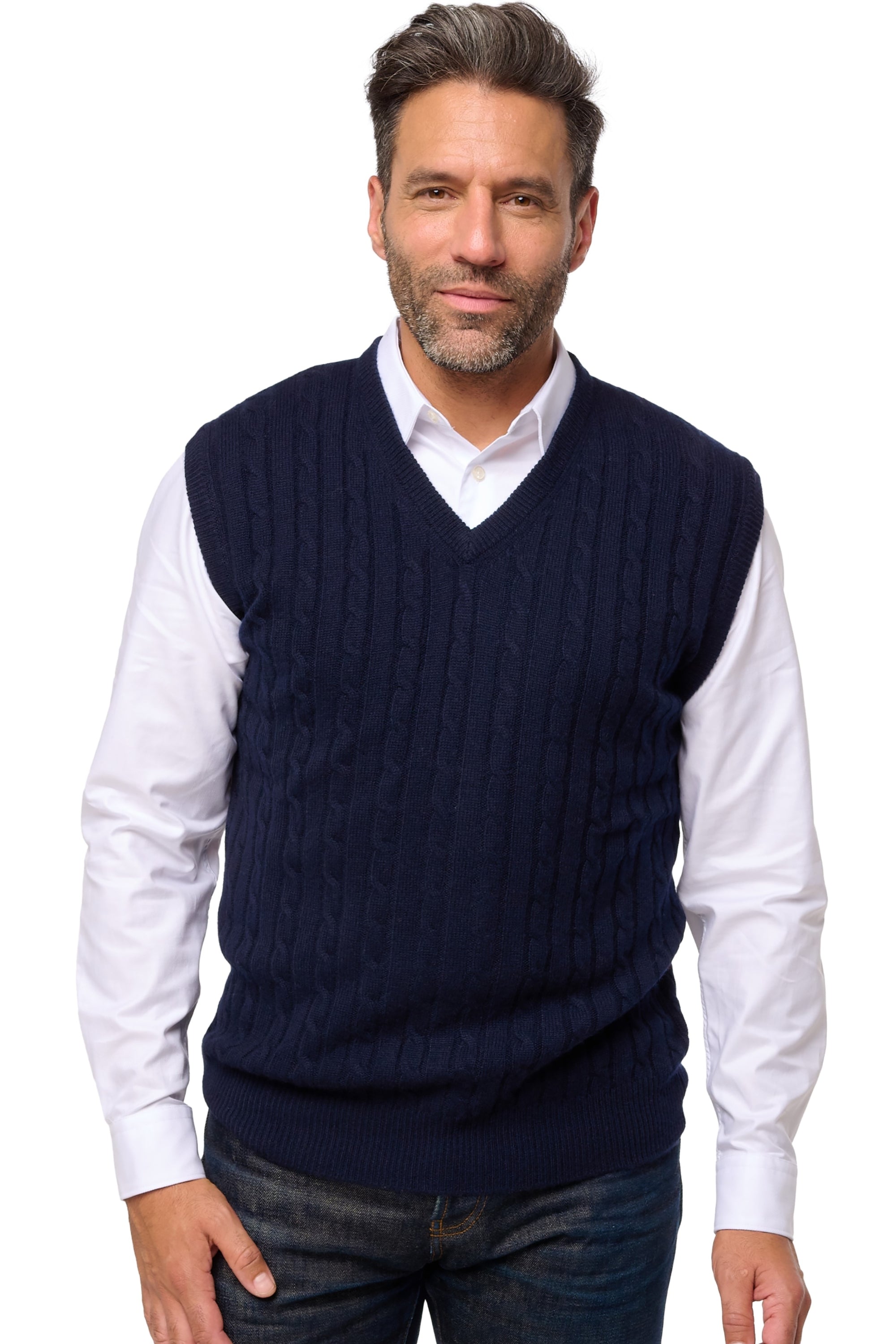 Dublin in cashmere uomo - blu marino scuro - Mahogany