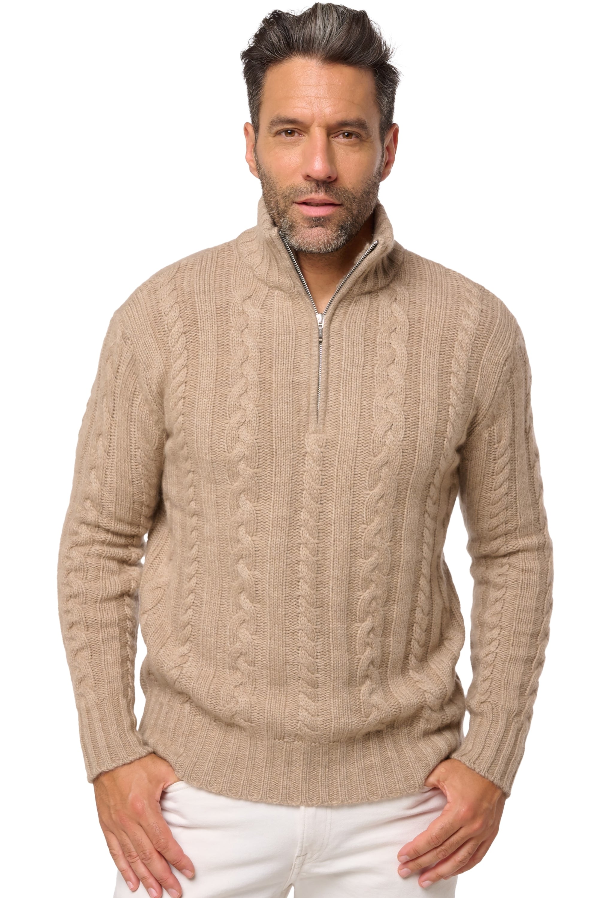 Düsseldorf in cashmere uomo - natural brown - Mahogany