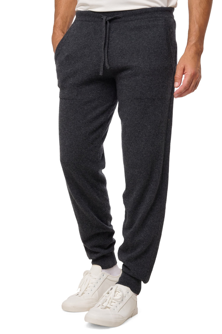 Pantalone in cashmere, 100% cashmere, uomo, sottile, , Mahogany