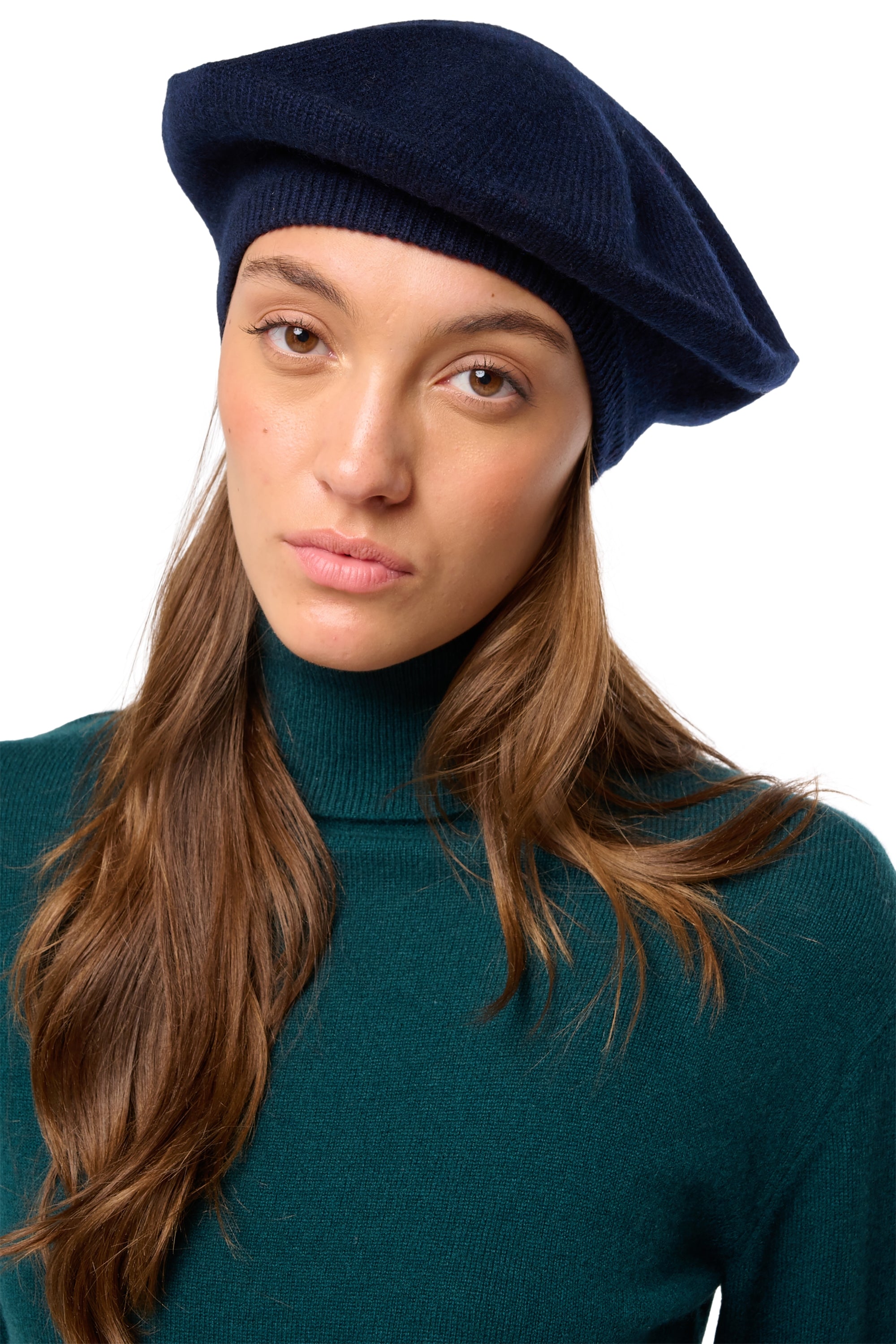 Denise in cashmere misto - blu marino scuro - Mahogany