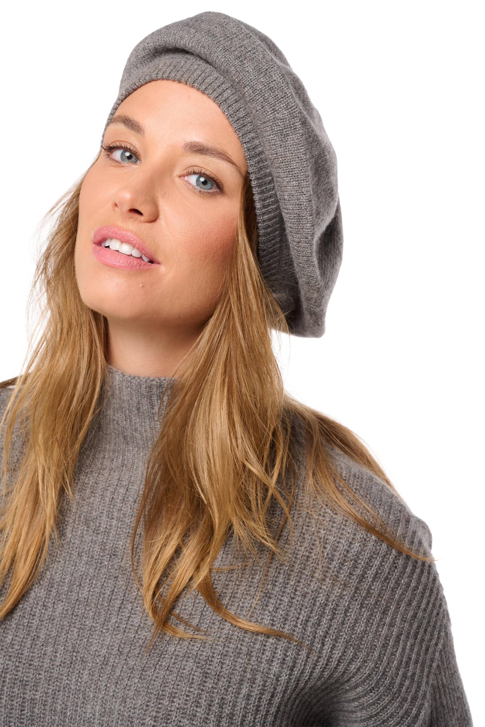 Denise in cashmere misto - marmotta melange - Mahogany
