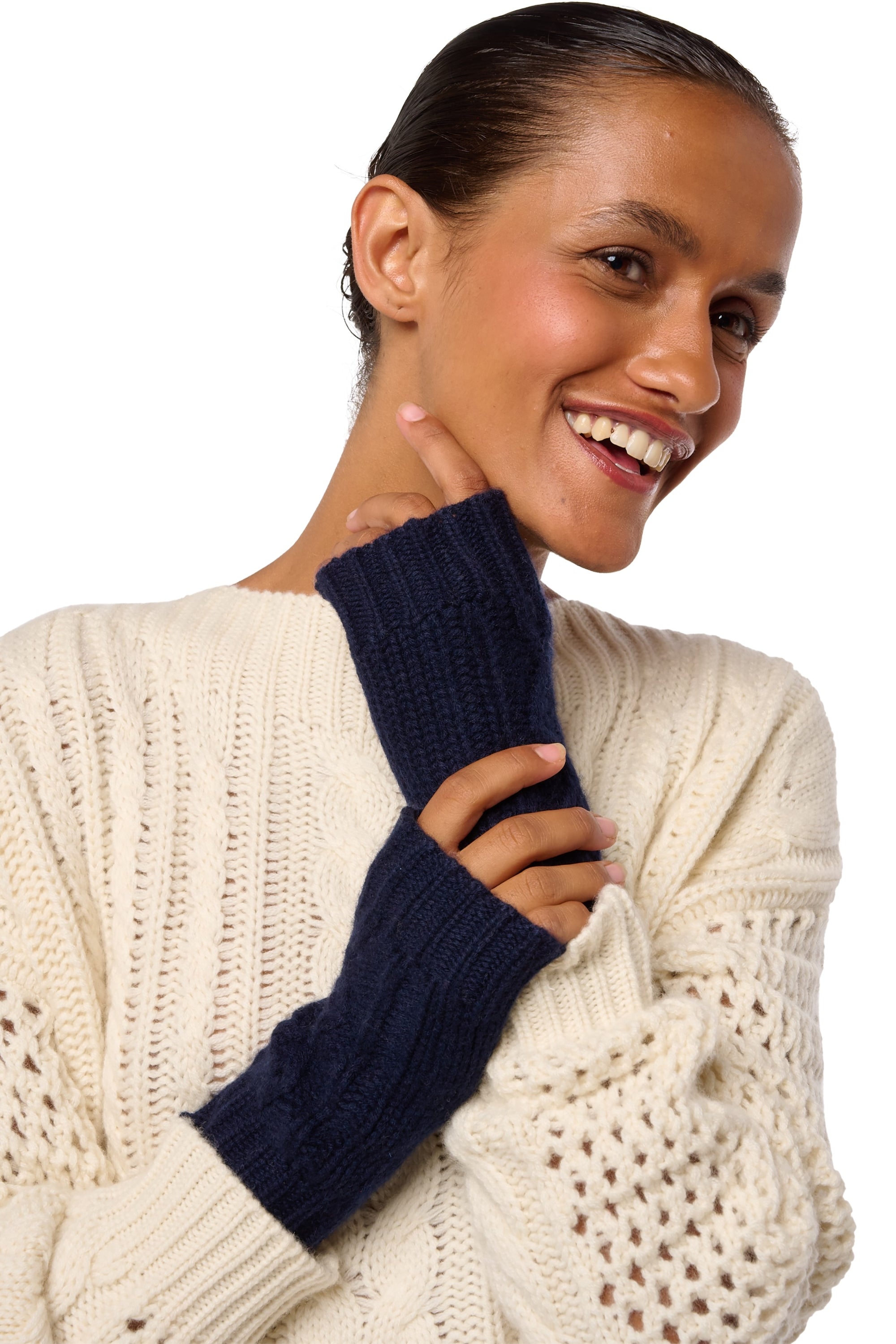Doc in cashmere misto - blu marino scuro - Mahogany