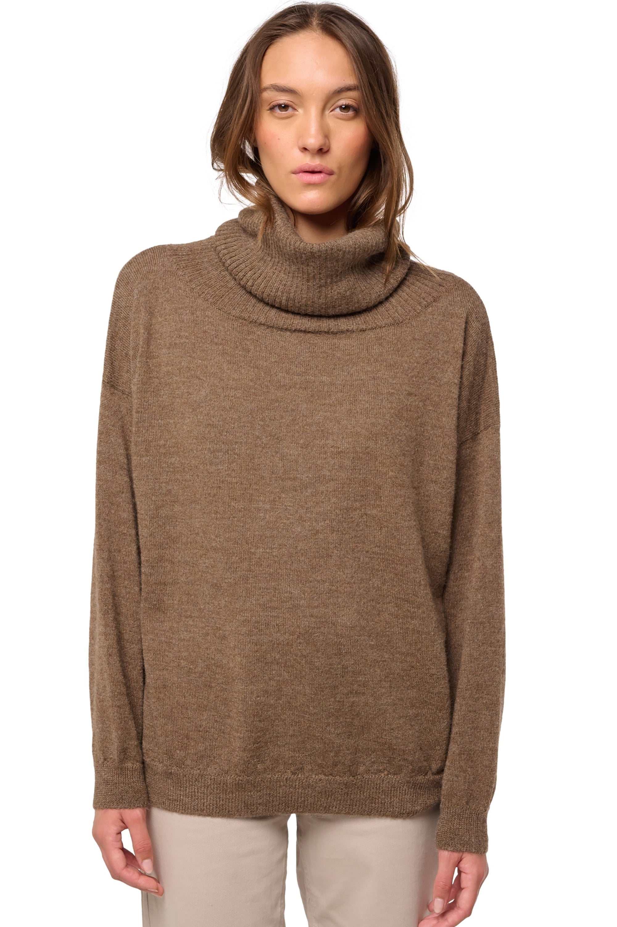 Tanis en baby alpaga femme - Vue 1 - naturel - Mahogany