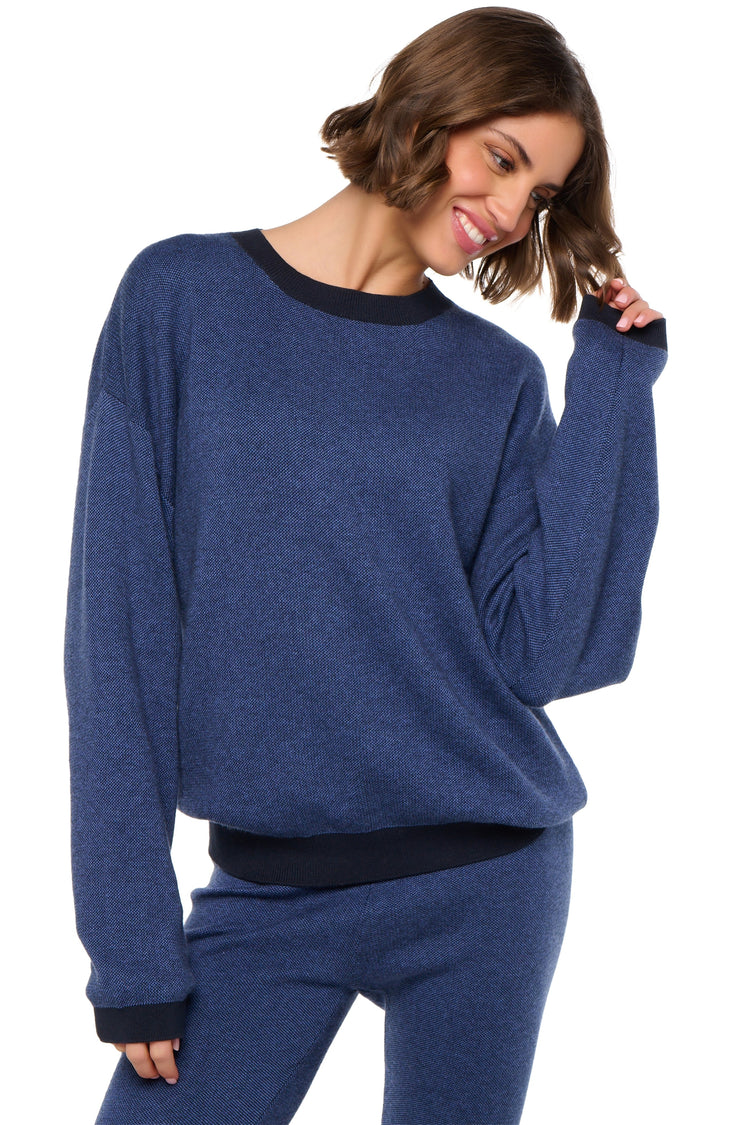 Stormie in cashmere e cotone da donna - blu / navy - Mahogany