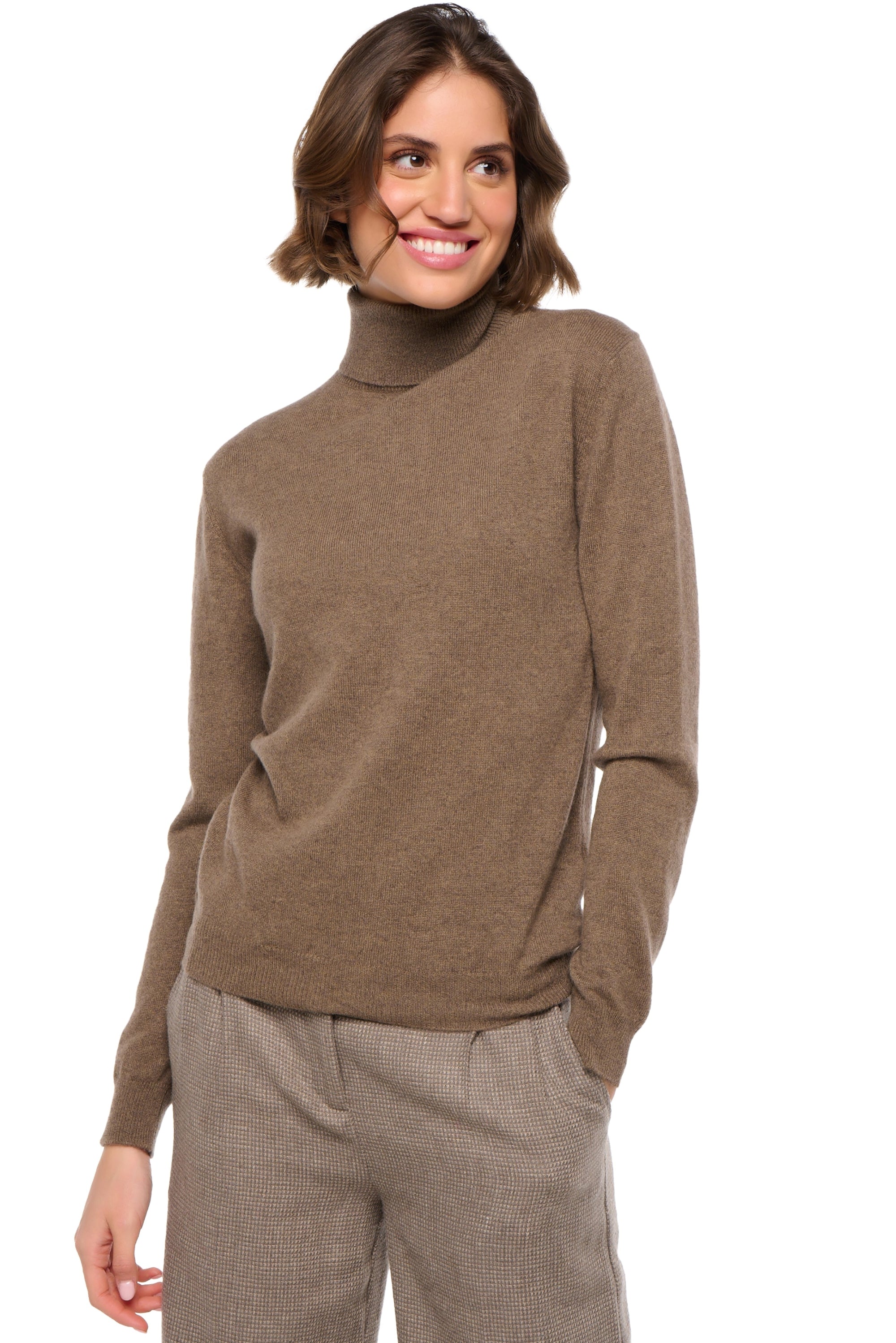 Tale in cashmere donna - otter - Mahogany
