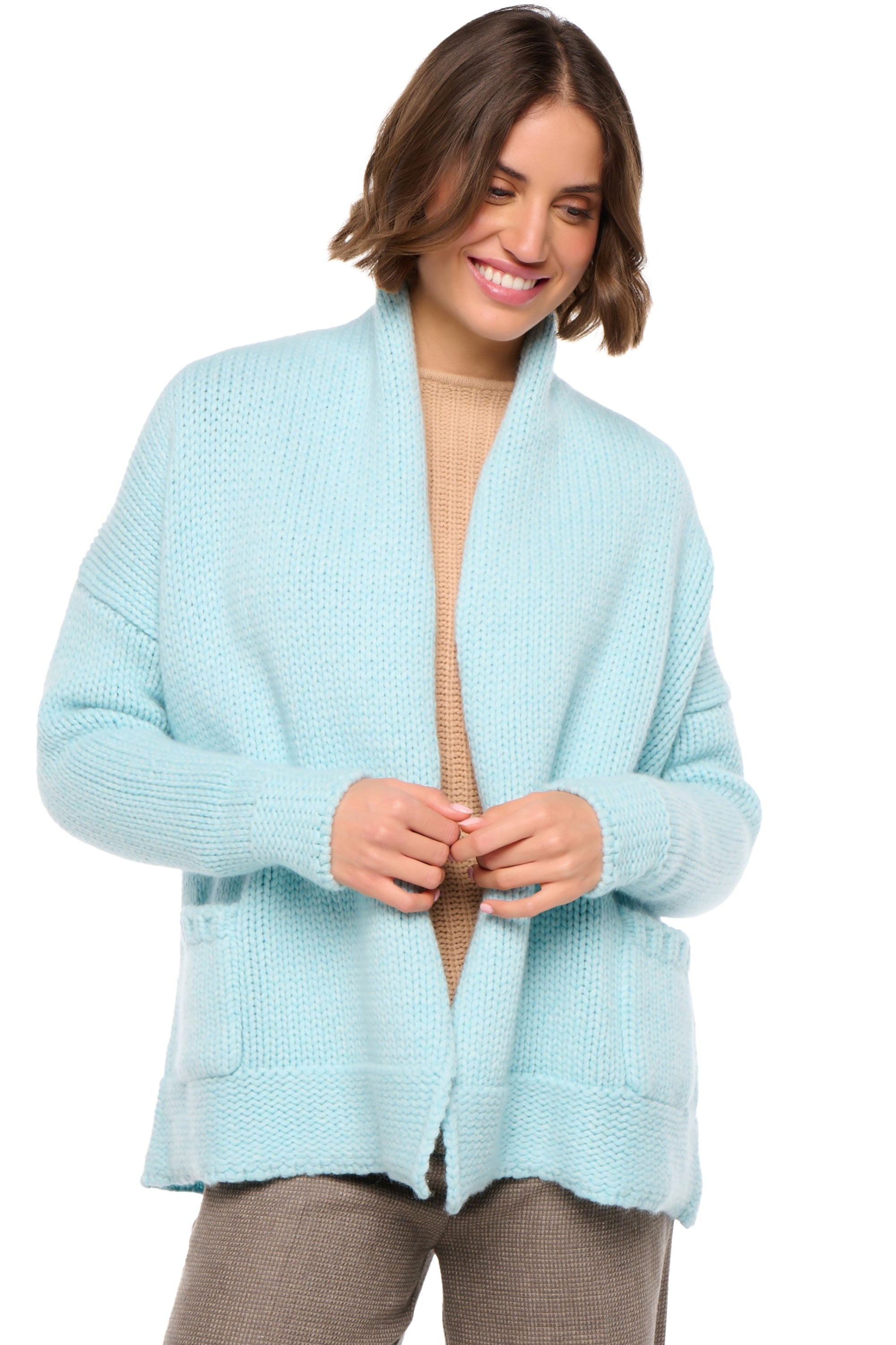 Vienne in cashmere donna - natural écru / aqua - Mahogany