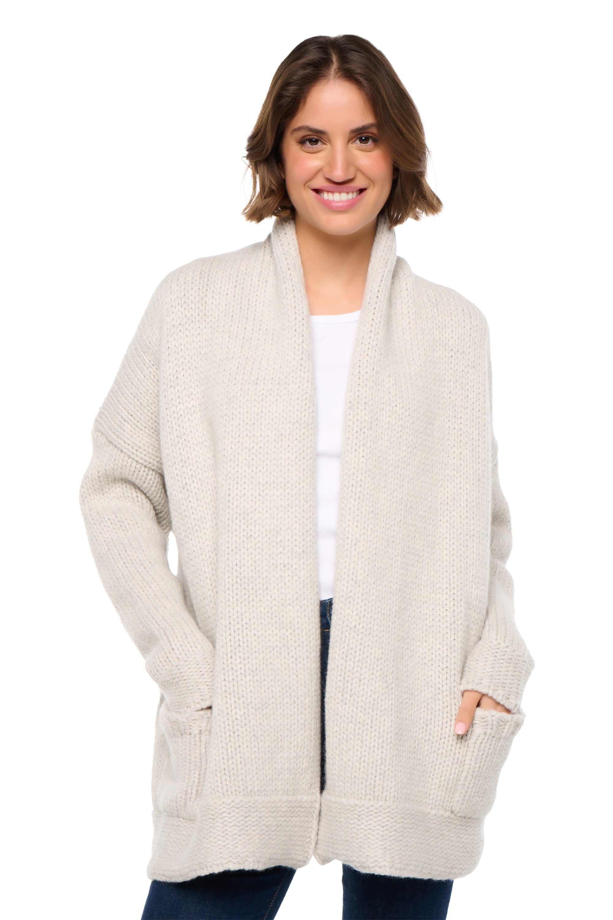 Vienne in cashmere donna - flanella chiné / natural écru - Mahogany