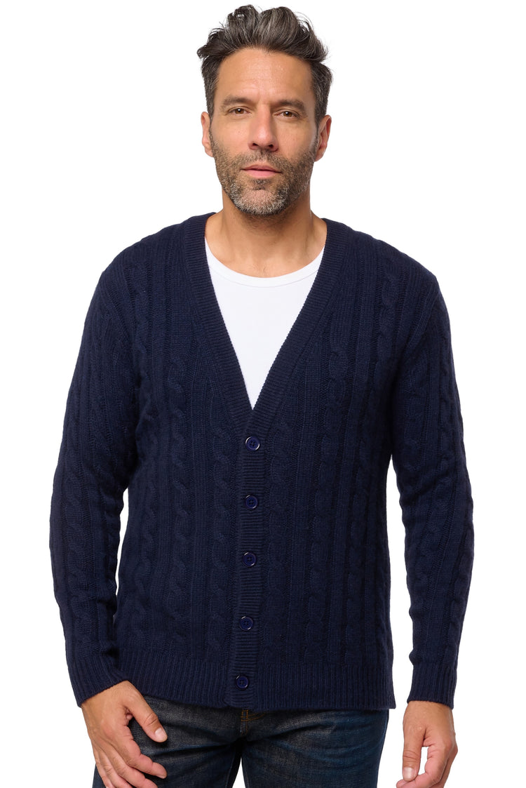 Dixon in cashmere uomo - blu marino scuro - Mahogany