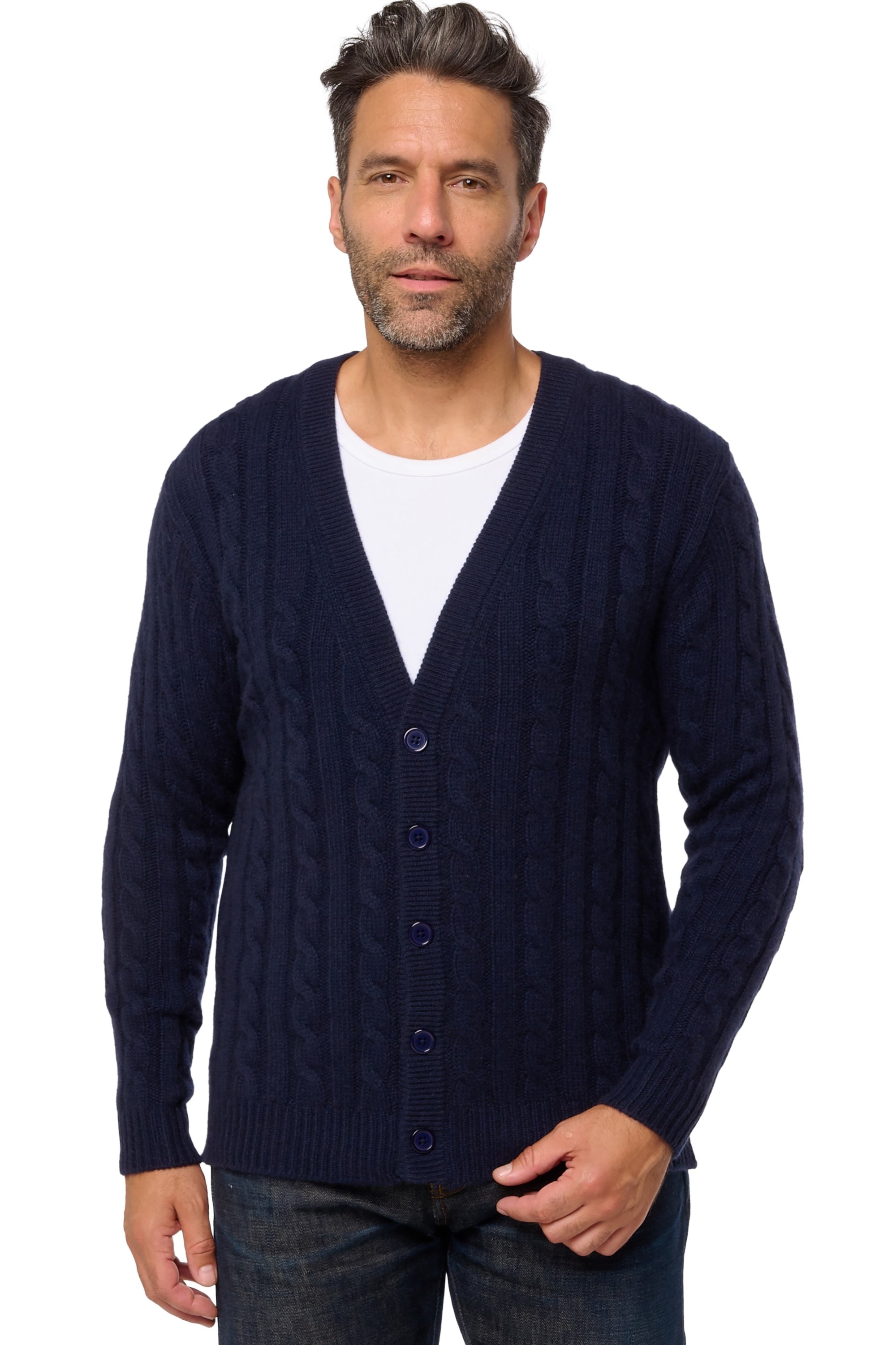 Dixon en cachemire homme - Vue 2 - marine foncé - Mahogany