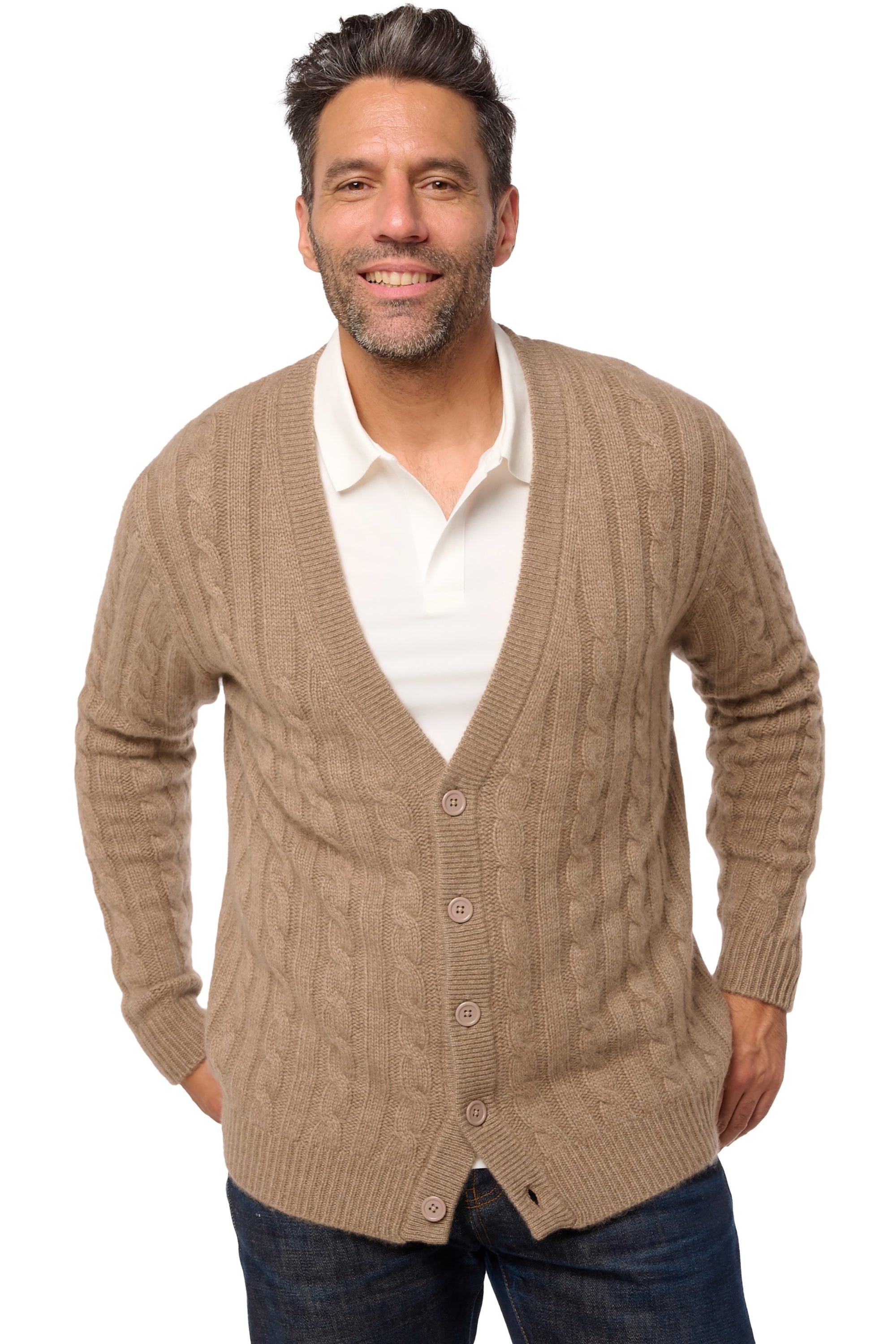 Dixon in cashmere uomo - natural terra - Mahogany