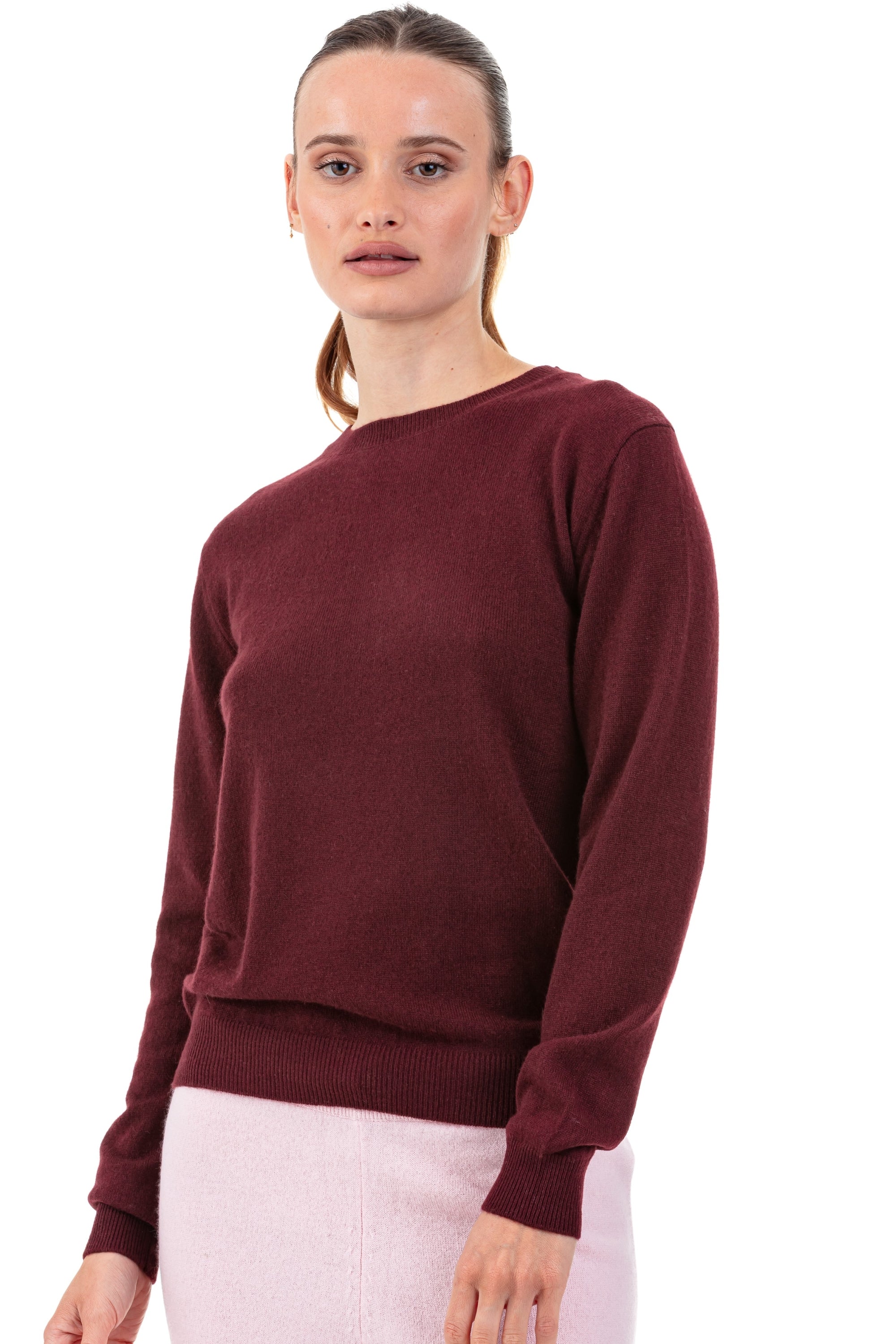 Thalia in cashmere donna - deep violet - Mahogany