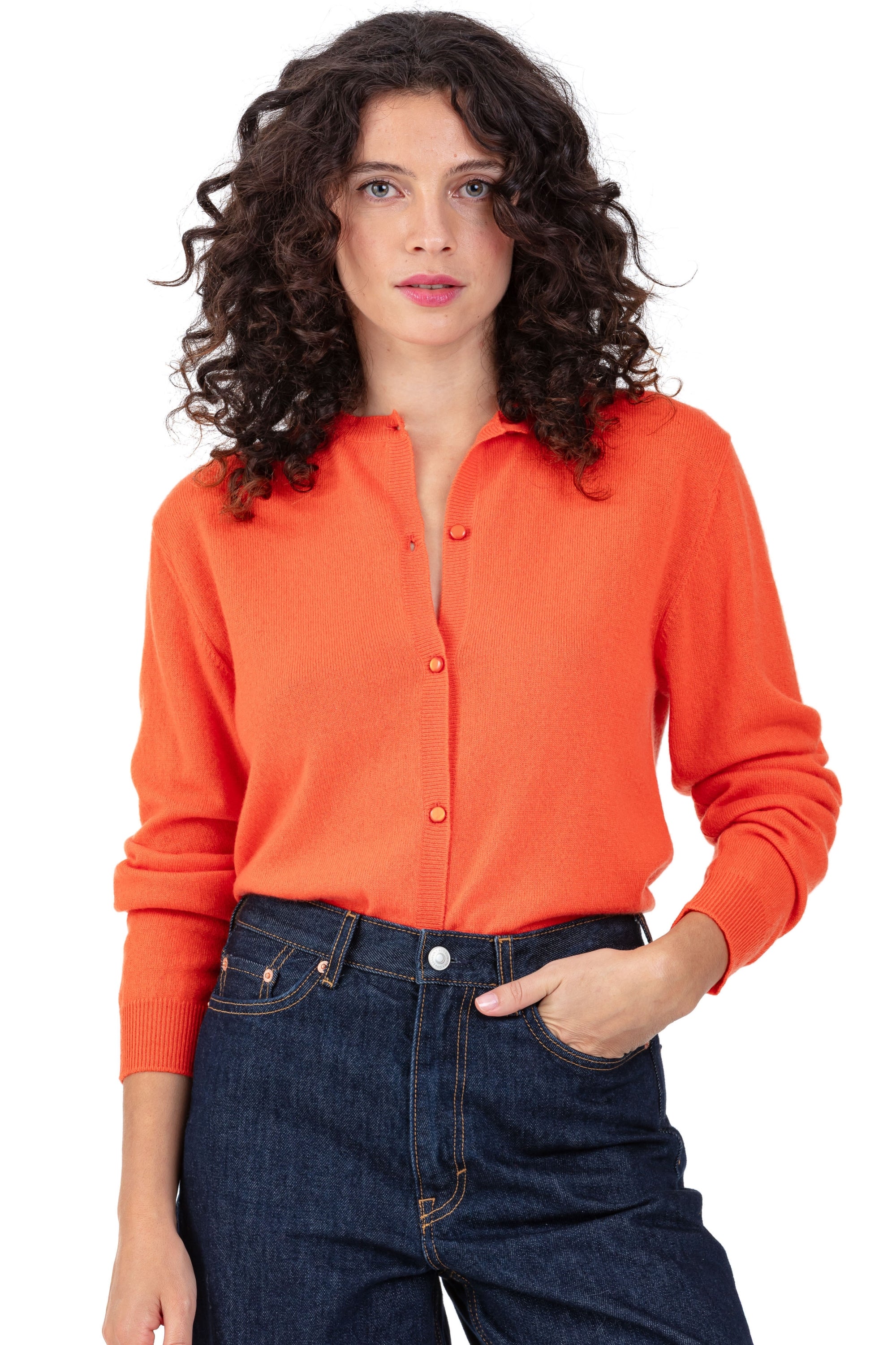 Tyra in cashmere donna - persimmons - Mahogany