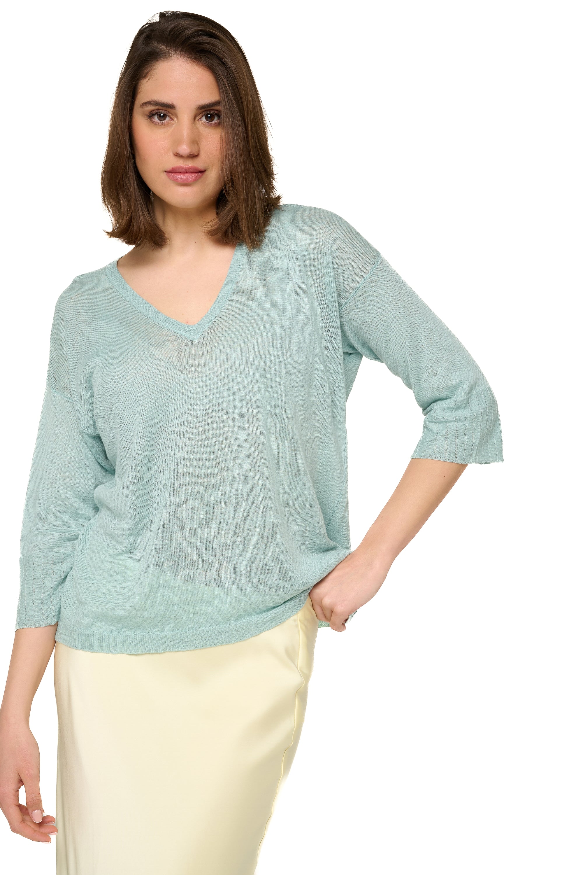 Rosanna in lino donna - eucalyptus - Mahogany