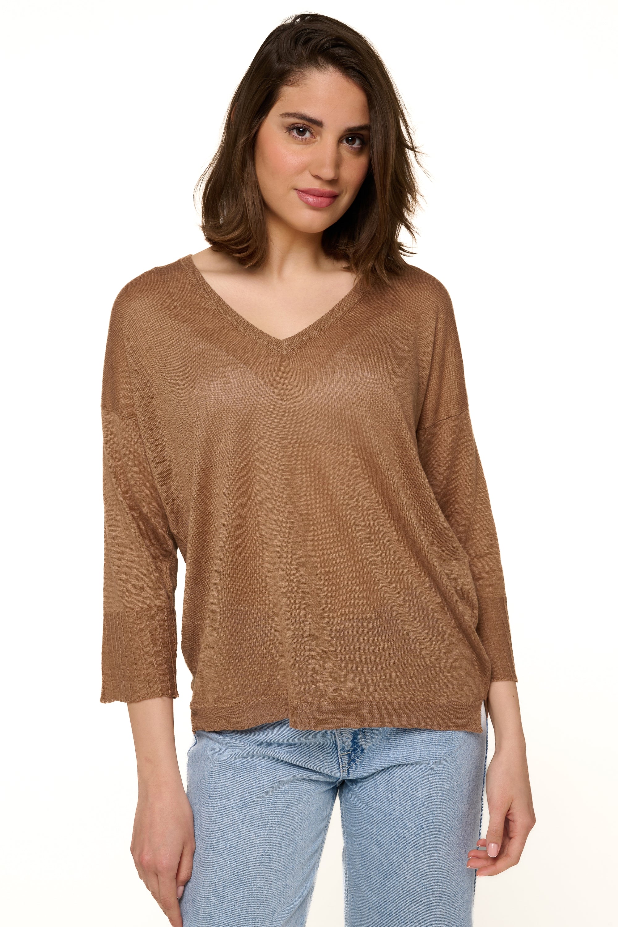 Rosanna in lino donna - nutmeg - Mahogany